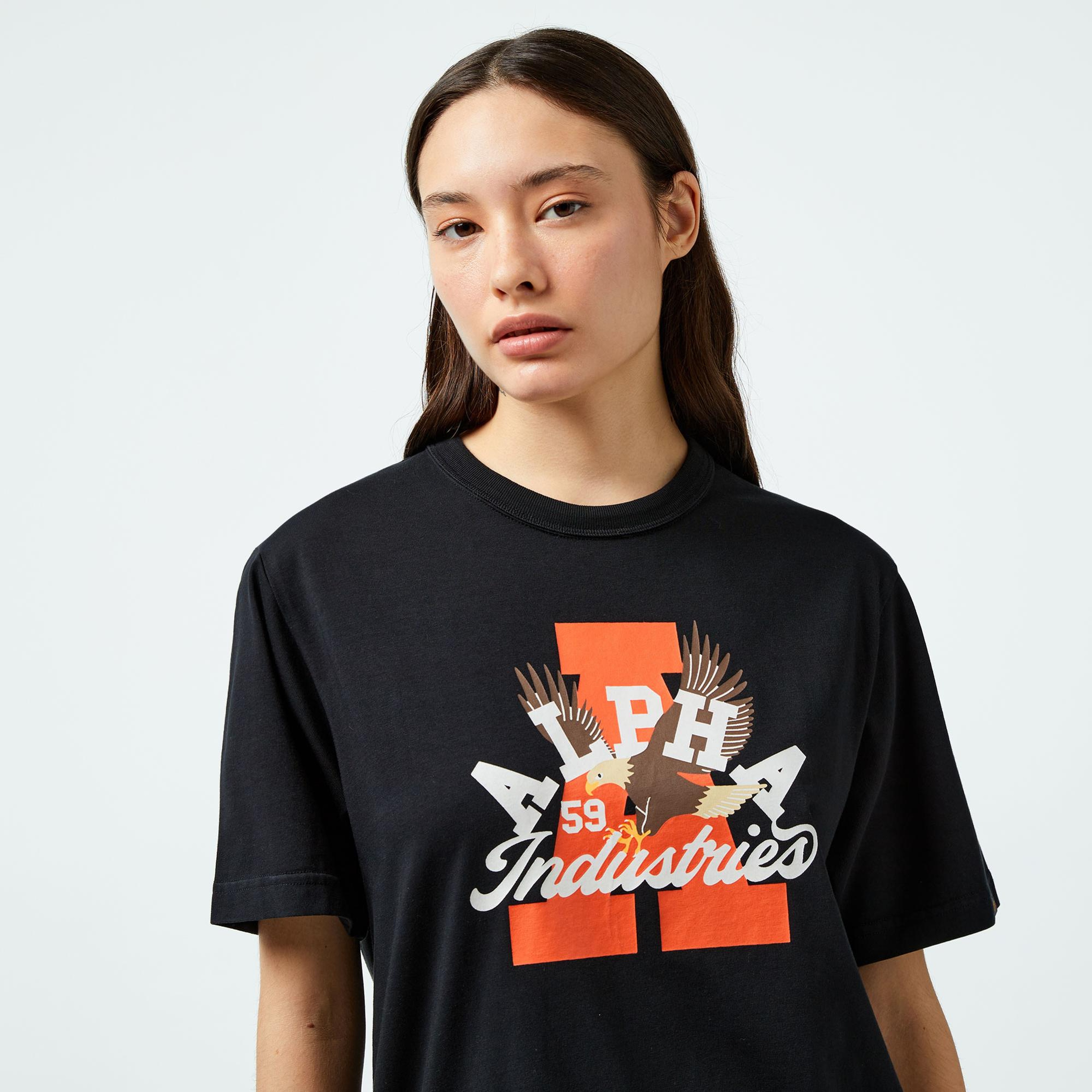 Alpha Industries Alpha Eagle Unisex Siyah T-Shirt