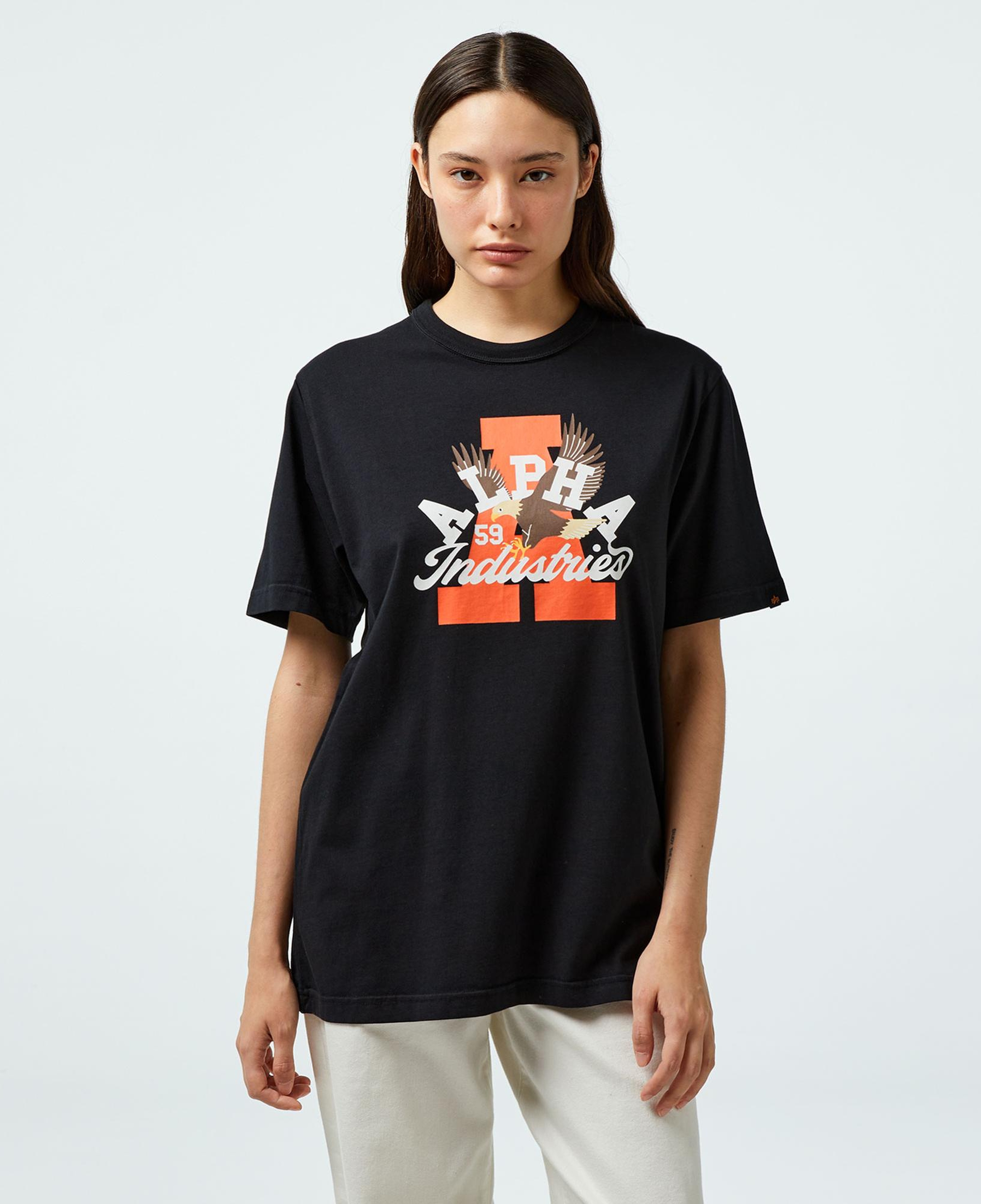 Alpha Industries Alpha Eagle Unisex Siyah T-Shirt