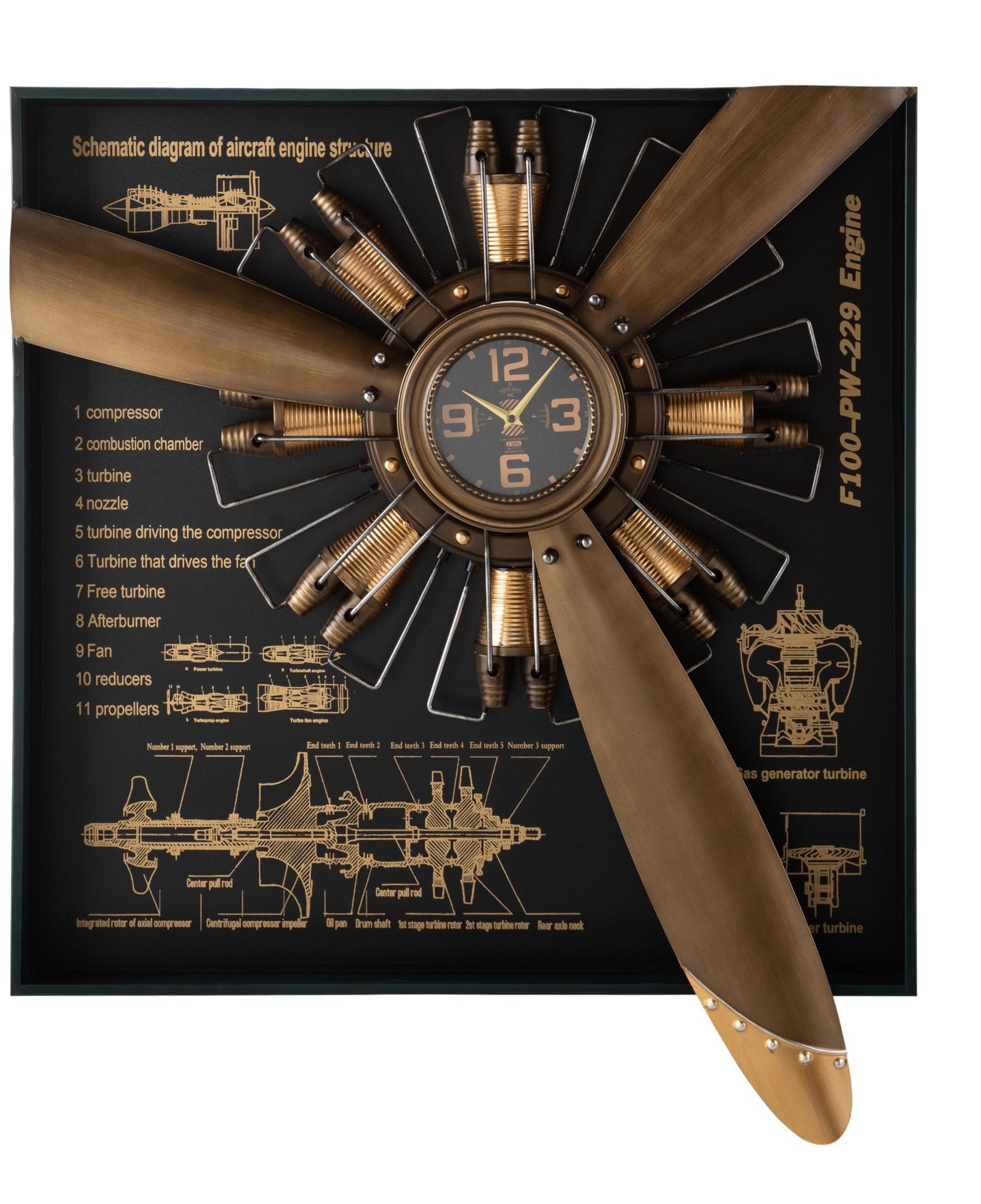 ELICA GOLD DUVAR SAATİ 80X15X96CM