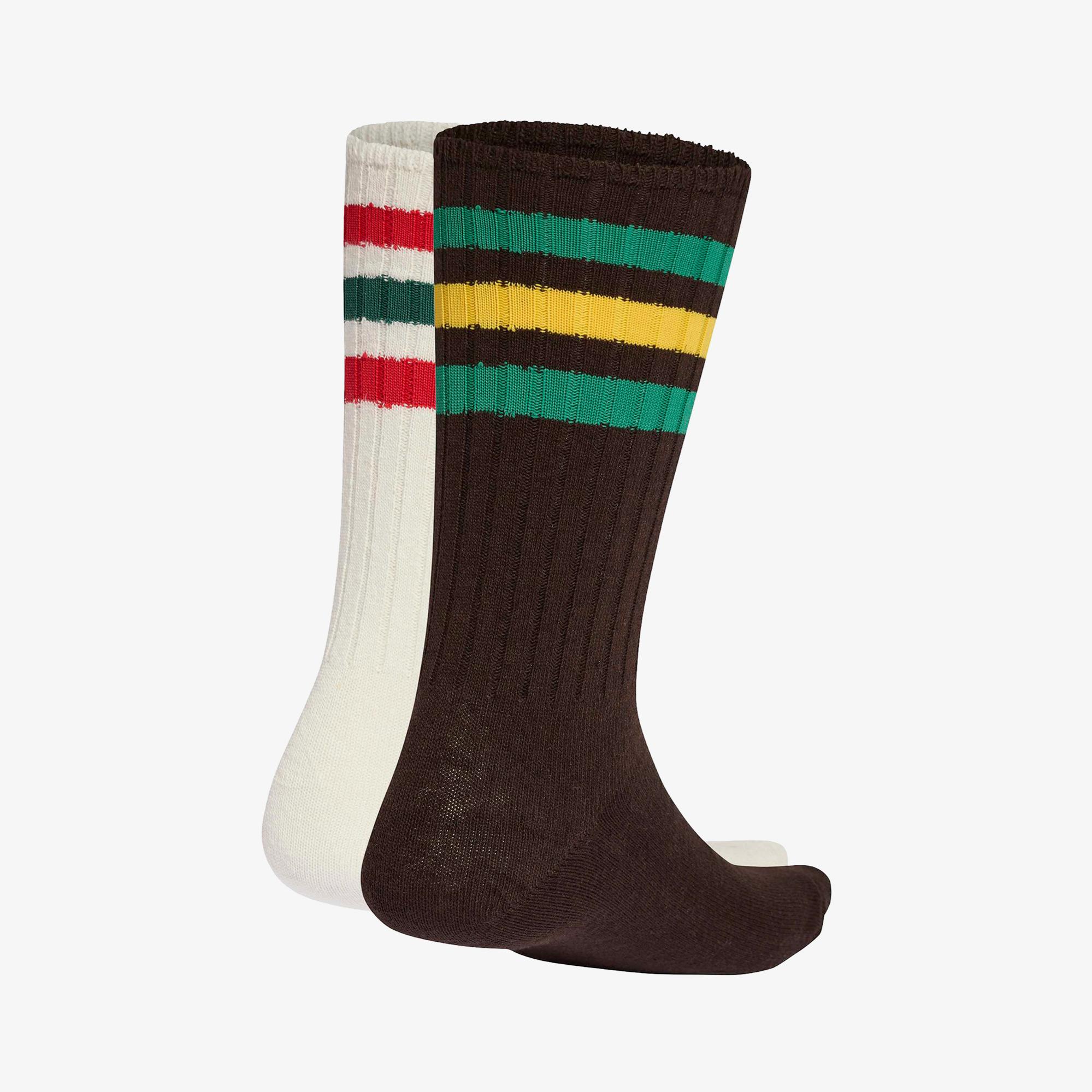 adidas 3S Rib Crew Unisex Beyaz 2'li Çorap