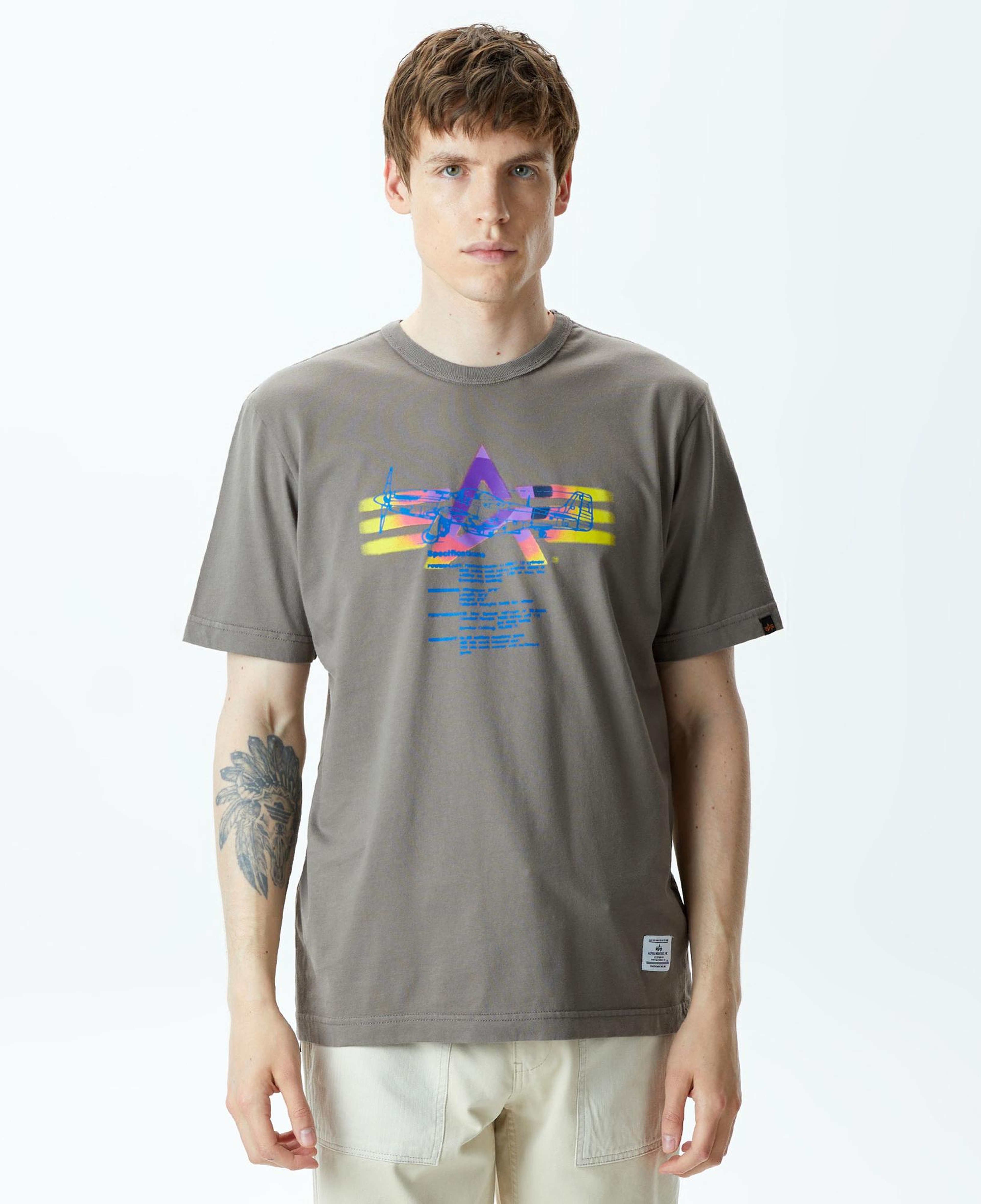 Alpha Industries Alpha Gradient Unisex Gri T-Shirt