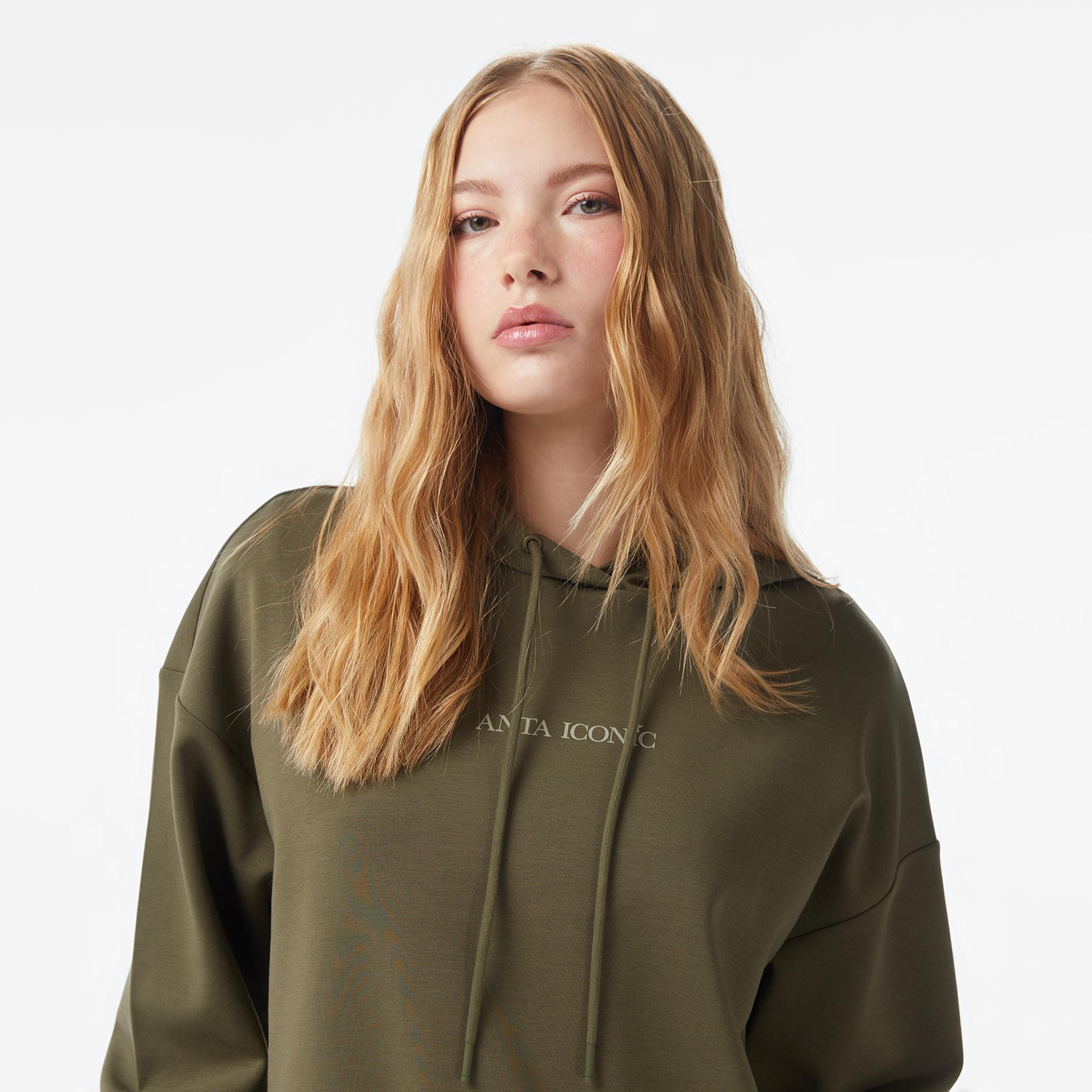 Anta Iconic Kadın Yeşil Sweatshirt