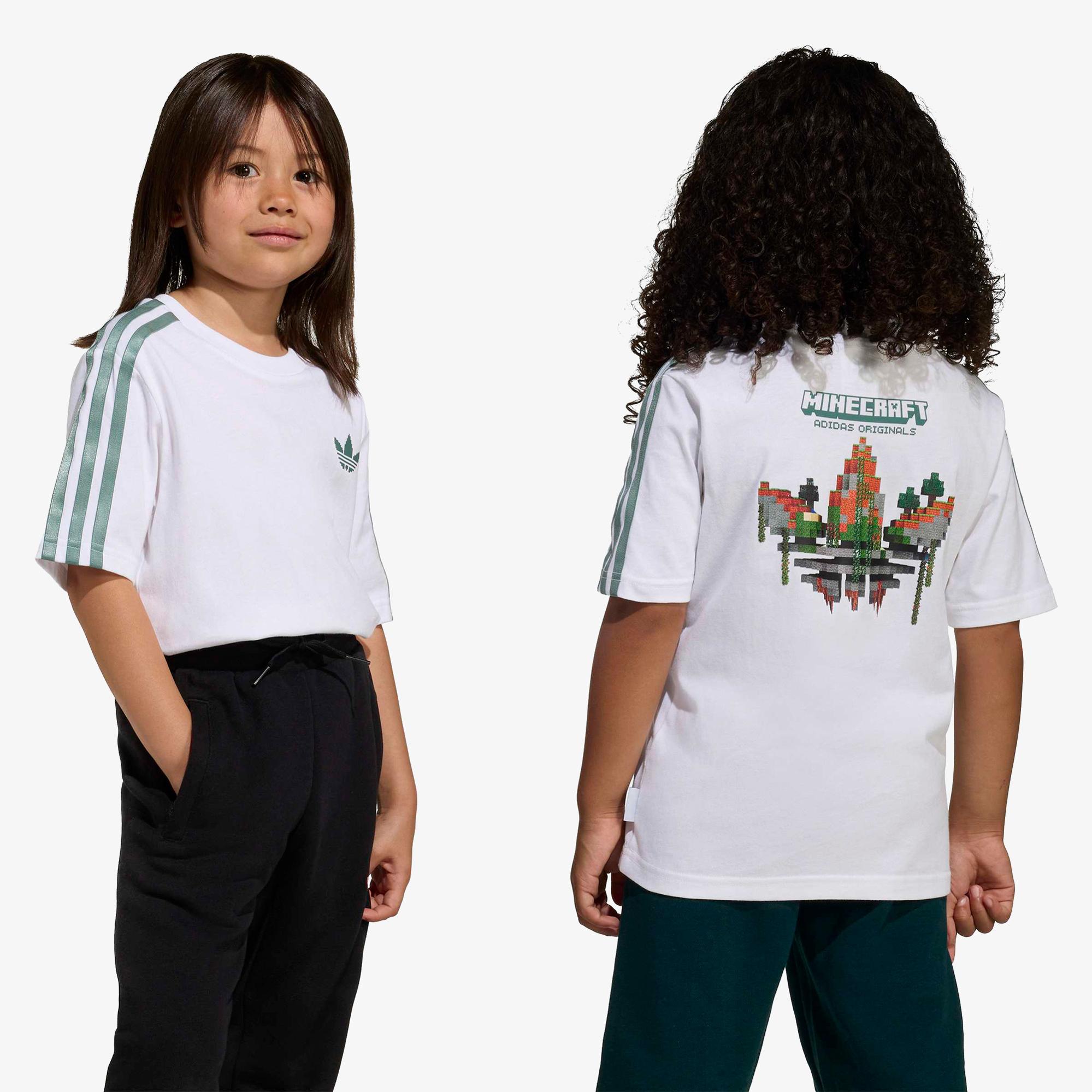 adidas Minecraft Lo Tee Çocuk Beyaz T-Shirt
