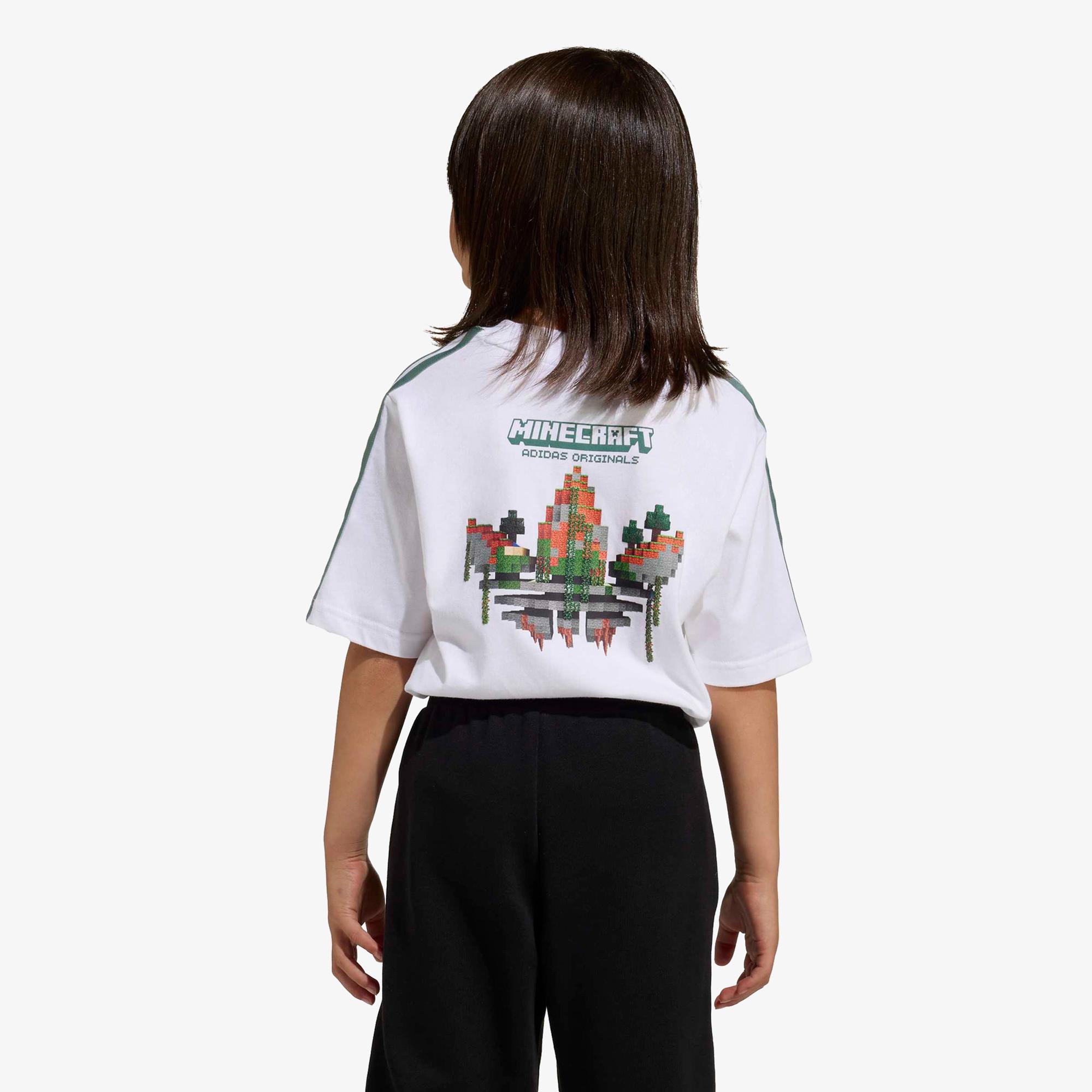 adidas Minecraft Lo Tee Çocuk Beyaz T-Shirt