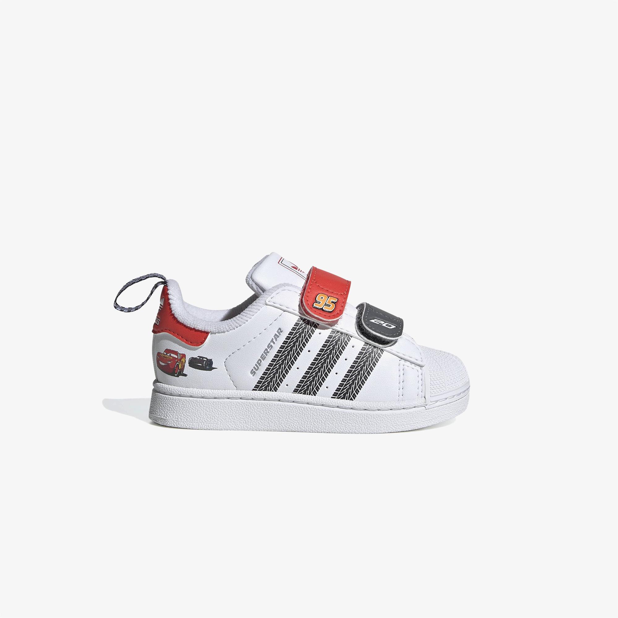adidas Pixar Cars Superstar II Comfort Closure Beyaz Bebek Ayakkabı