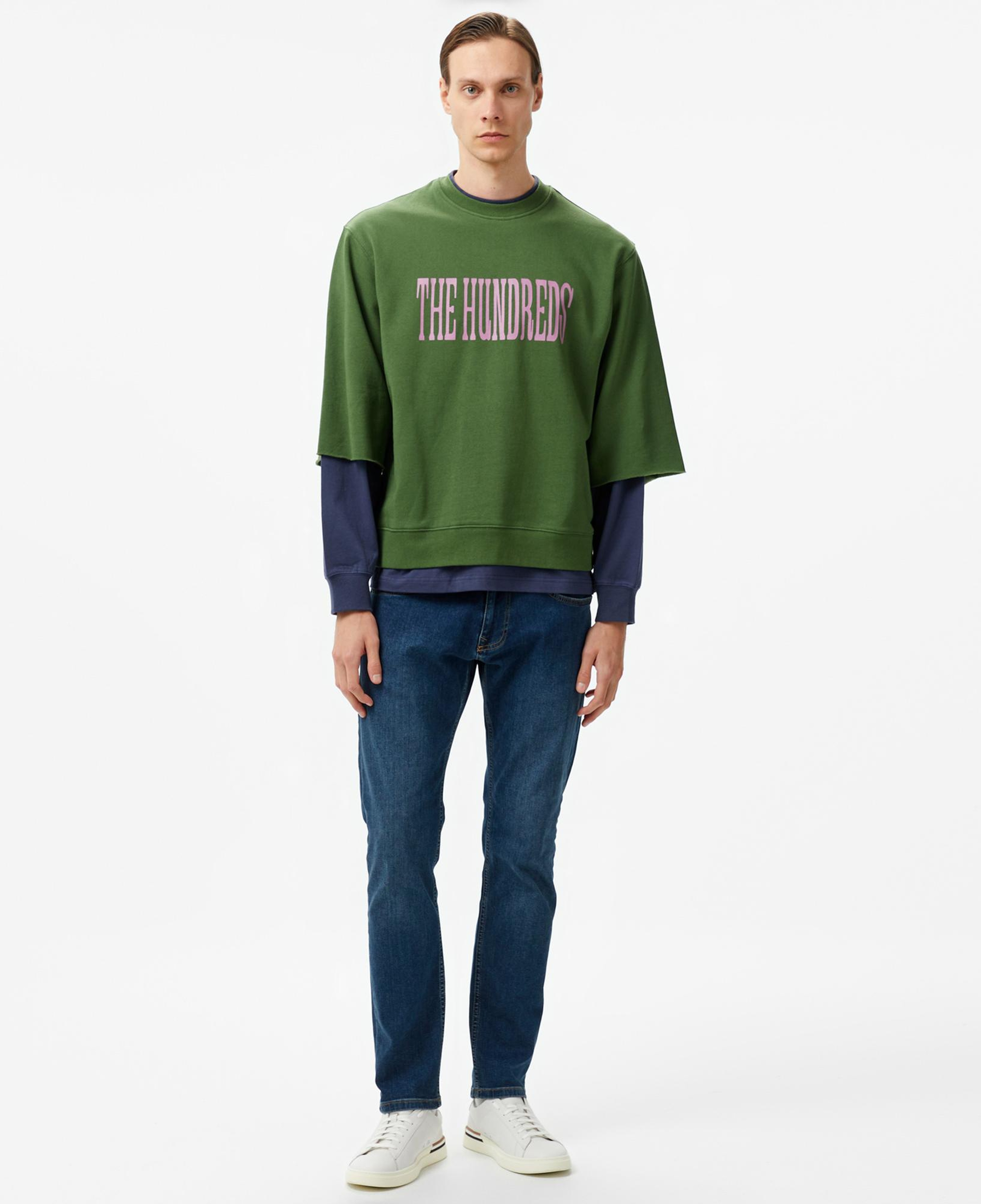 The Hundreds Layer Crewneck Erkek Yeşil Sweatshirt