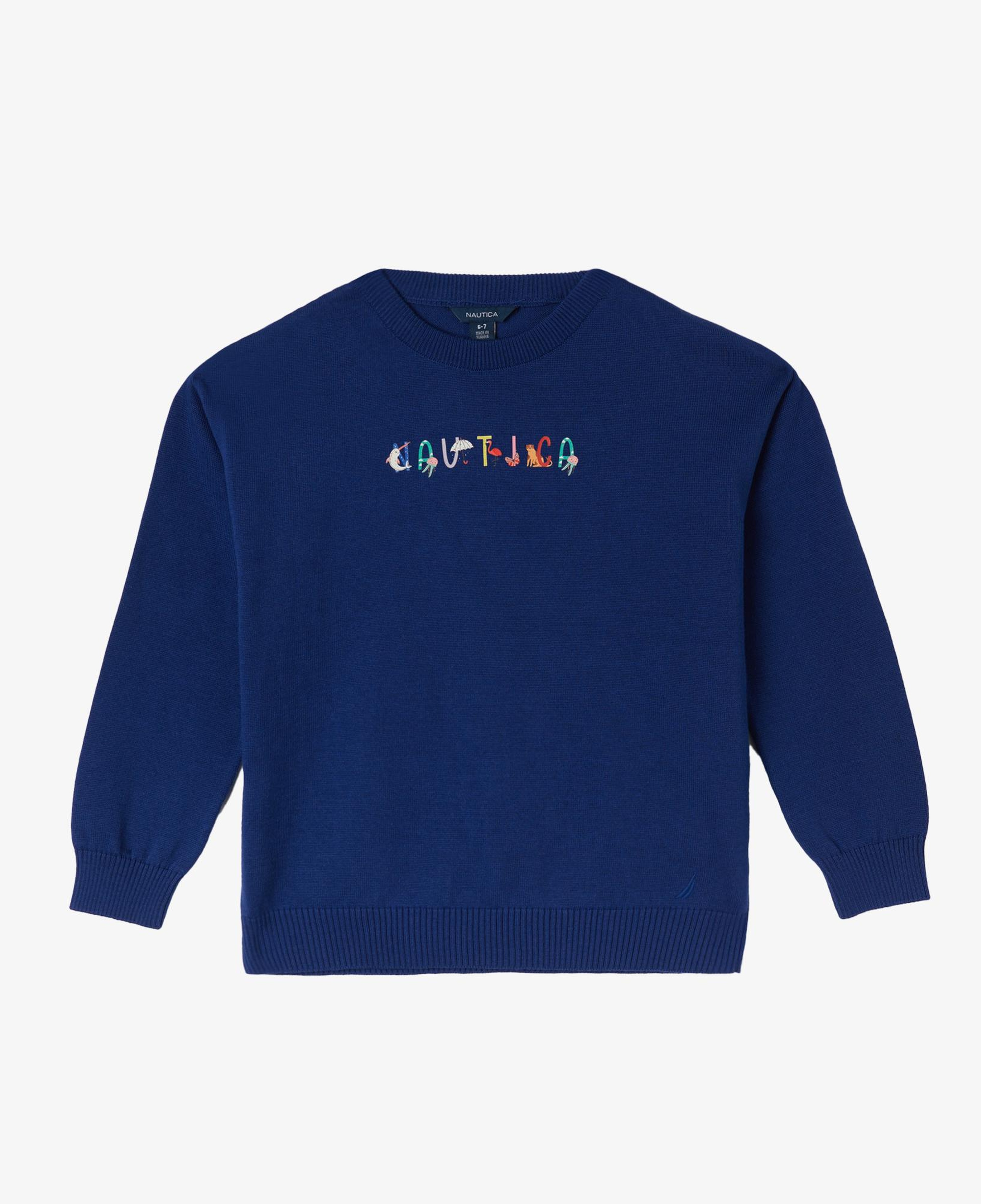 Nautica Kız Çocuk Mavi Standart Fit Triko