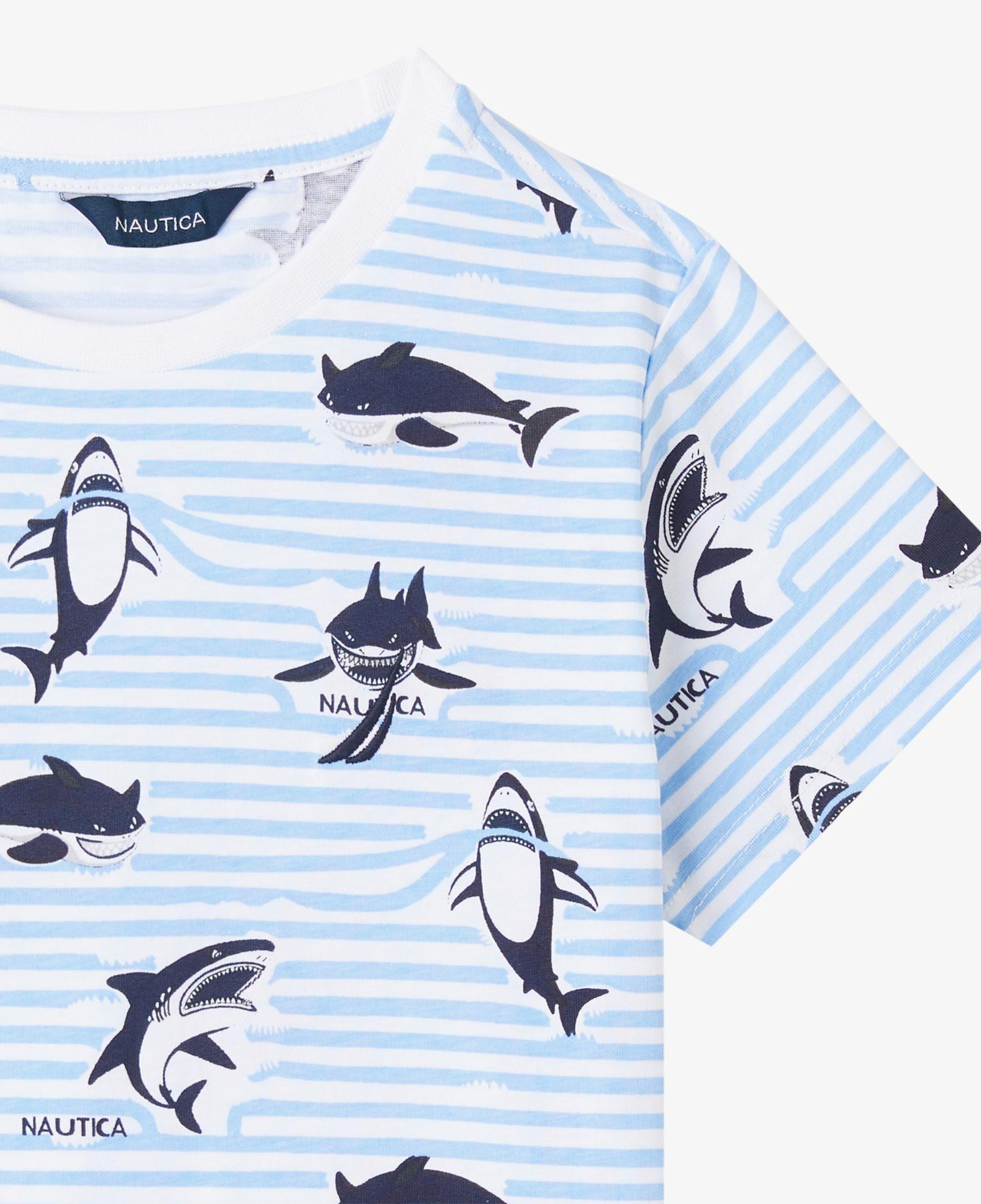 Nautica Erkek Çocuk Mavi Regular Fit Baskılı T-Shirt