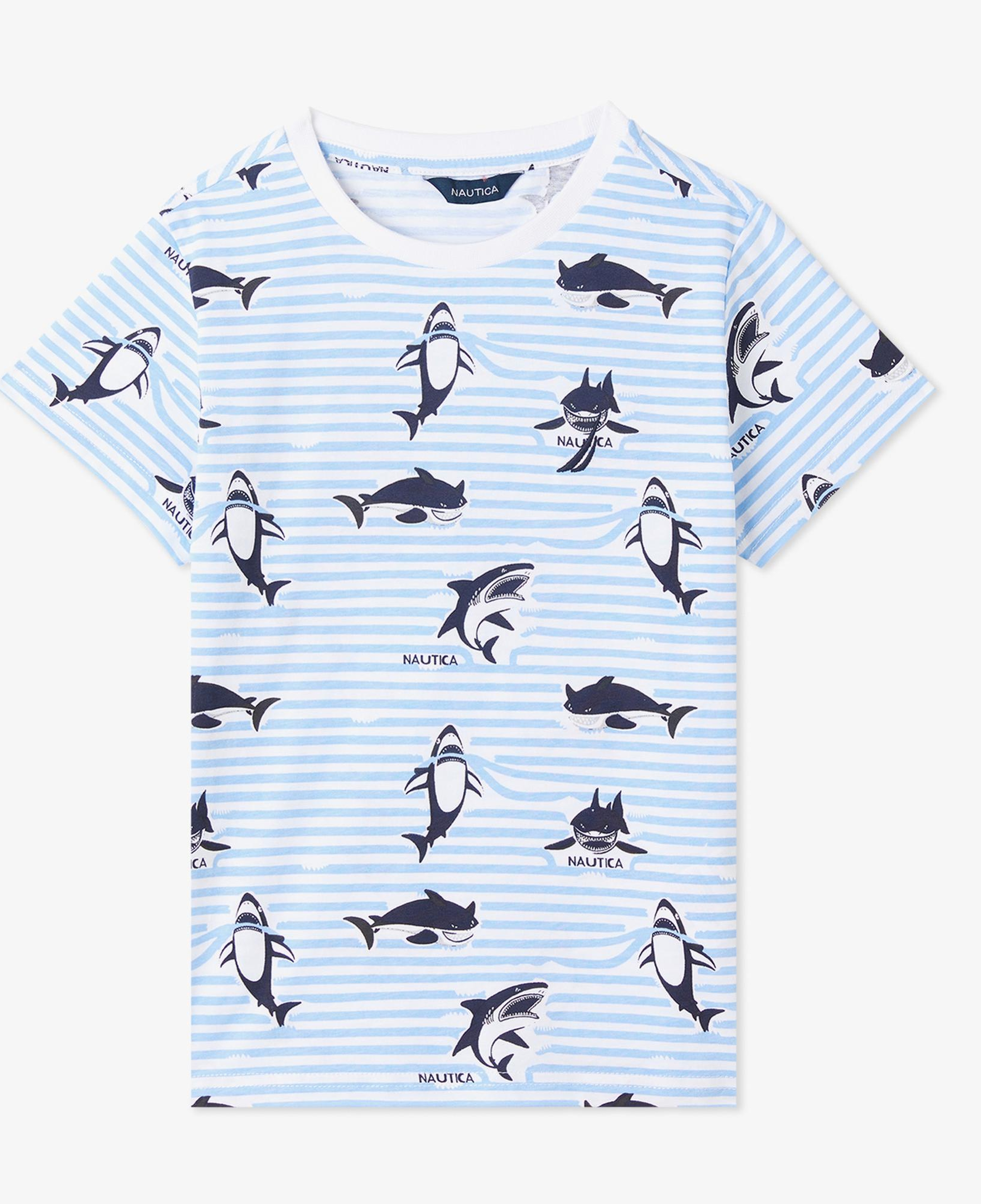 Nautica Erkek Çocuk Mavi Regular Fit Baskılı T-Shirt