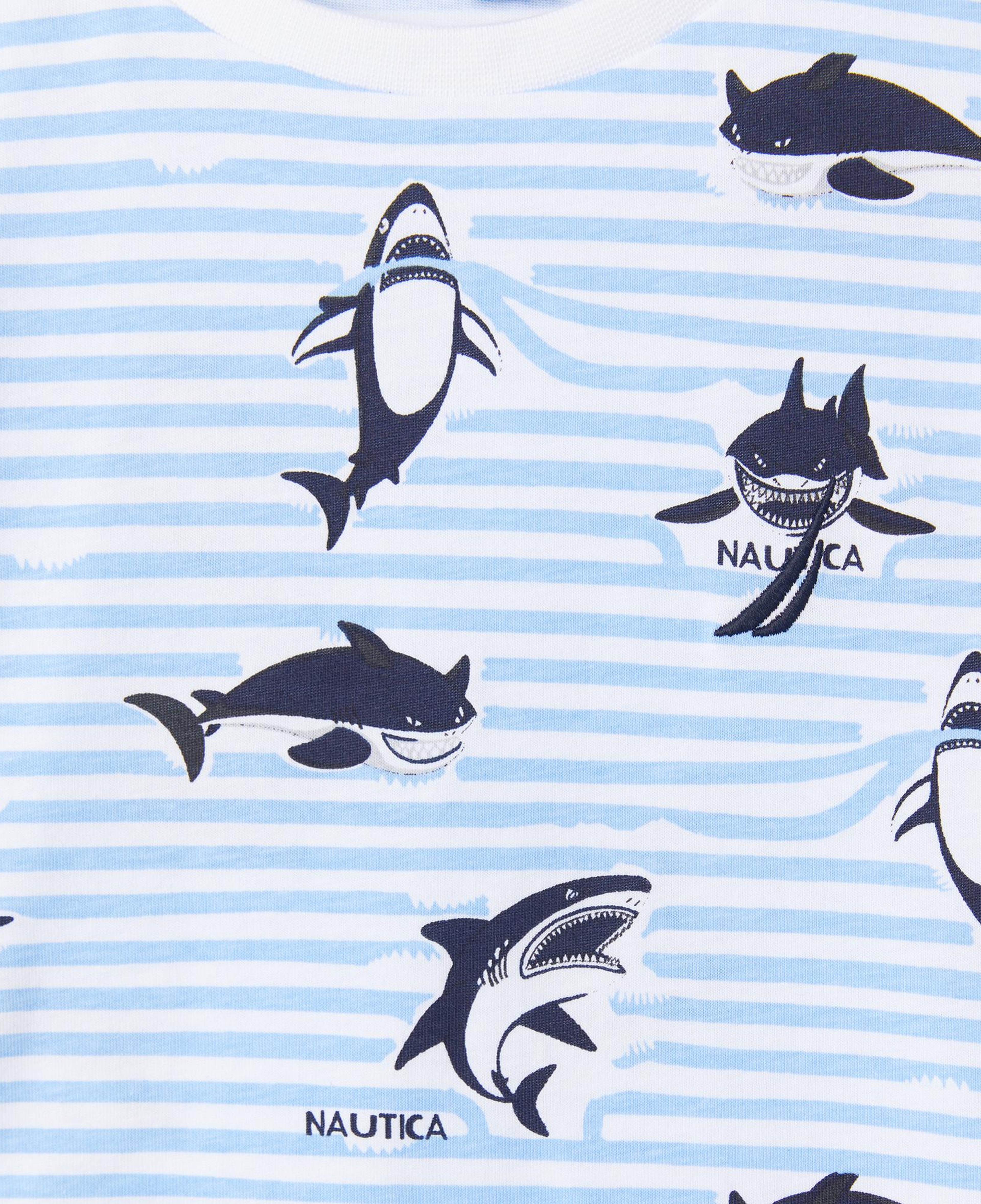 Nautica Erkek Çocuk Mavi Regular Fit Baskılı T-Shirt