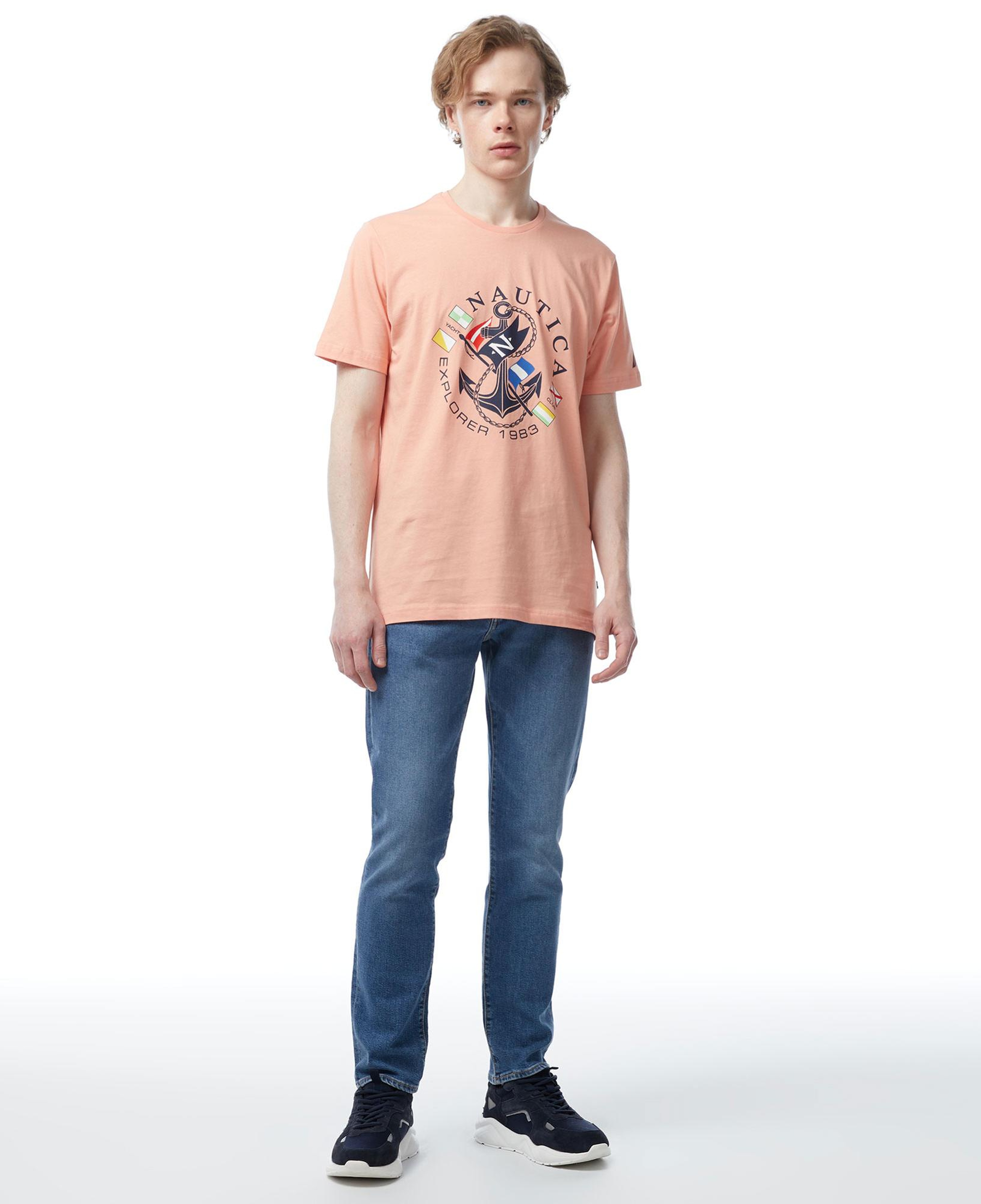 Nautica Erkek Turuncu Standart Fit T-Shirt
