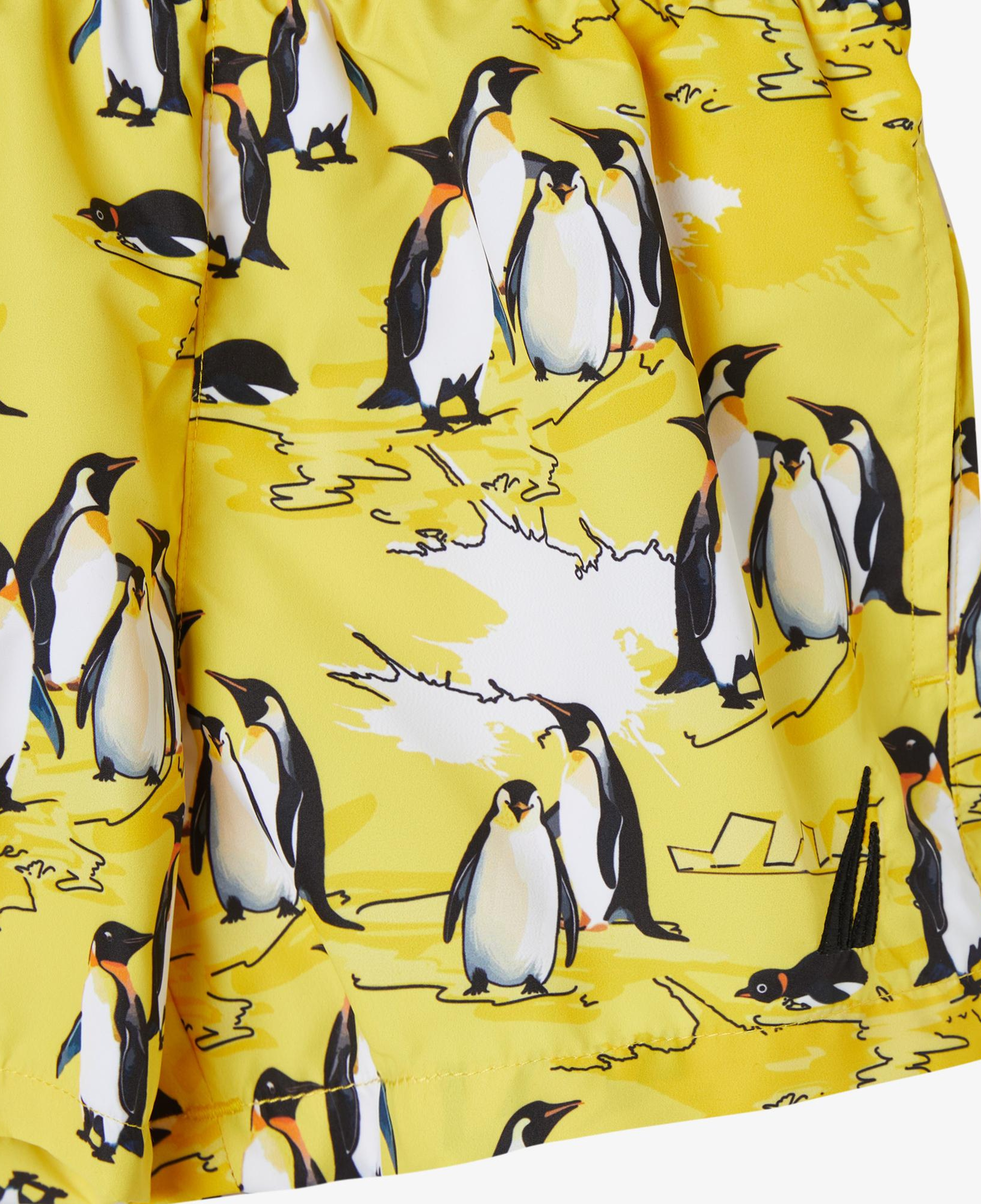 Nautica Erkek Çocuk Sarı Standart Fit Baskılı Deniz Şortu