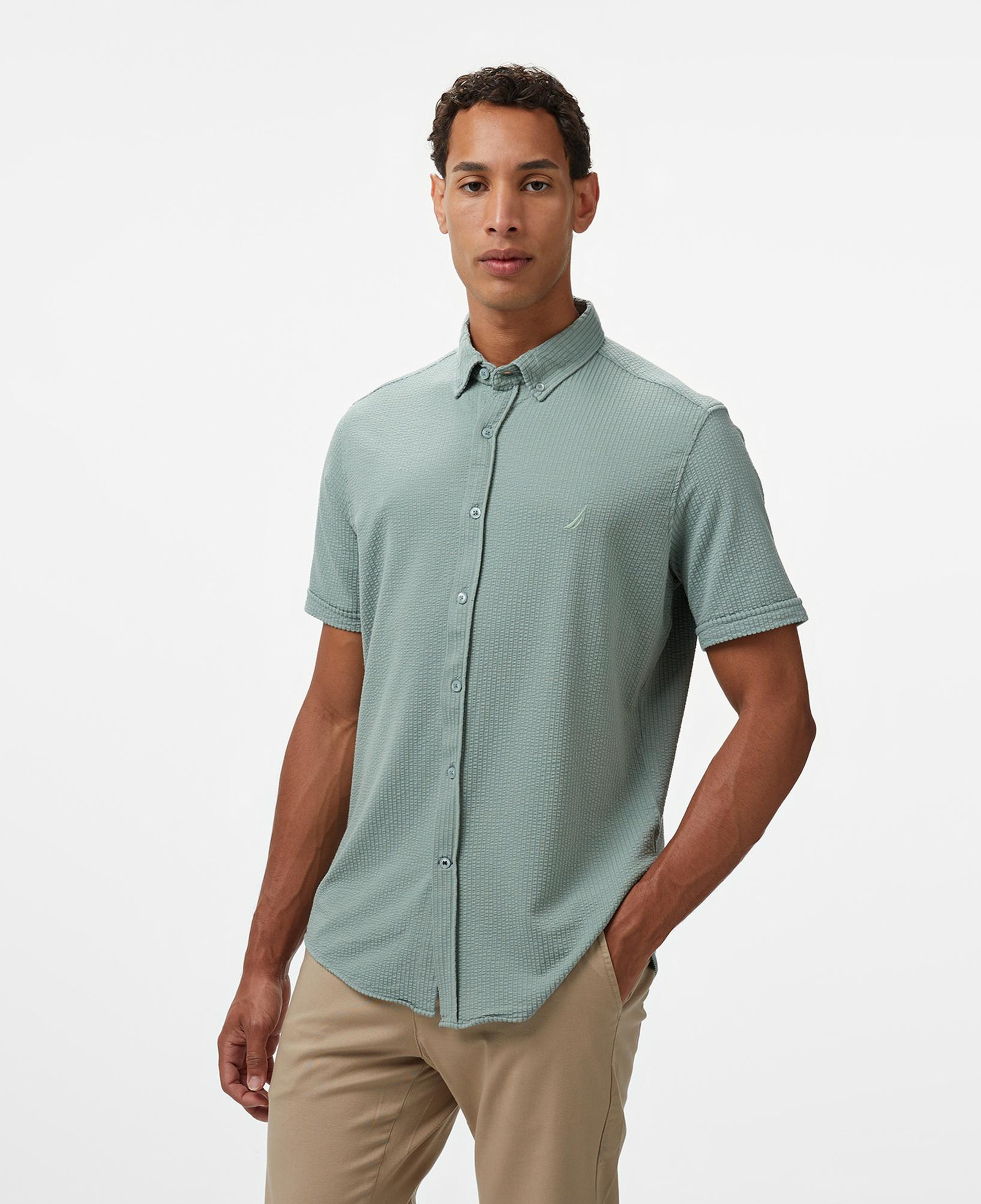 Nautica Erkek Yeşil Classic Fit Gömlek