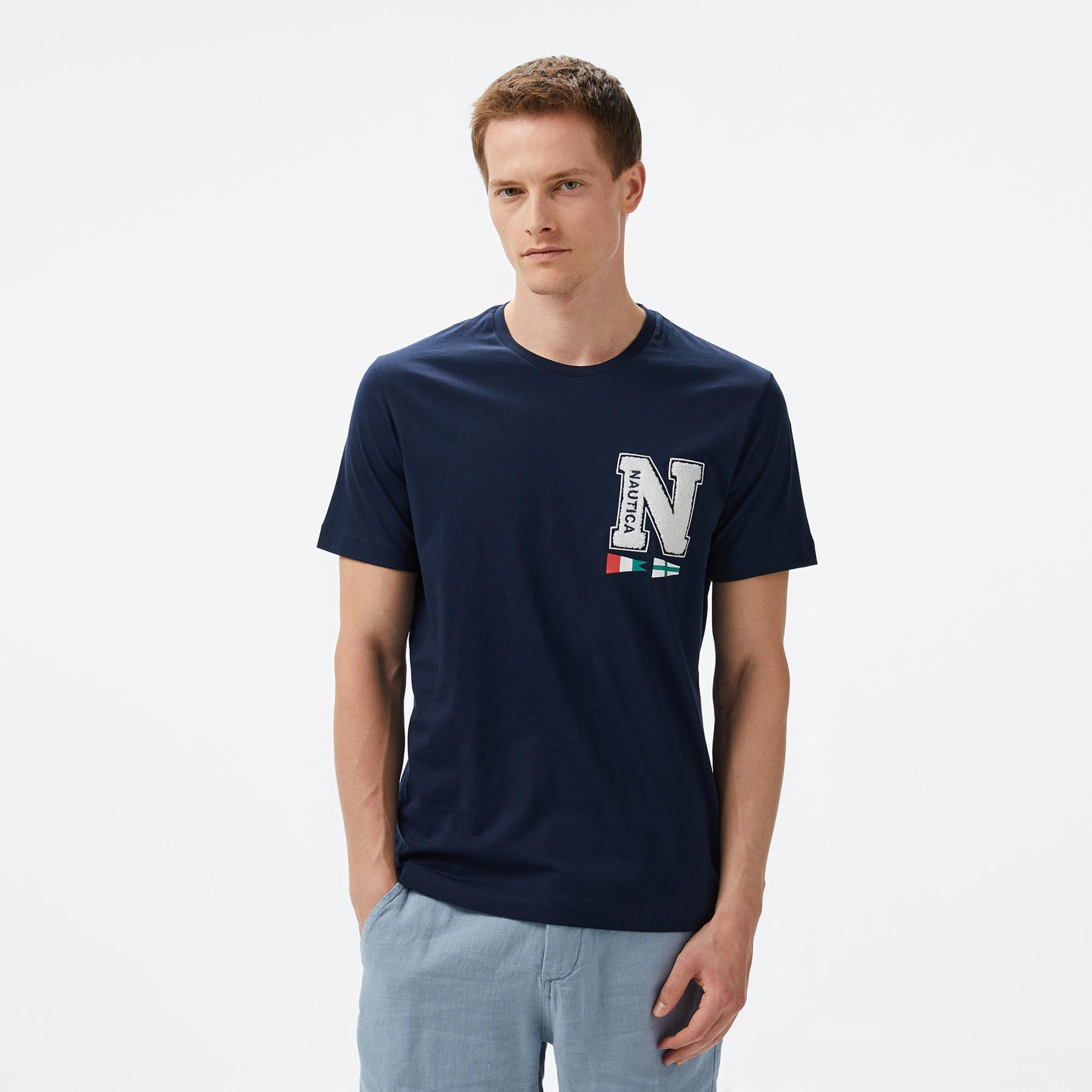 Nautica Erkek Lacivert Regular Fit T-Shirt