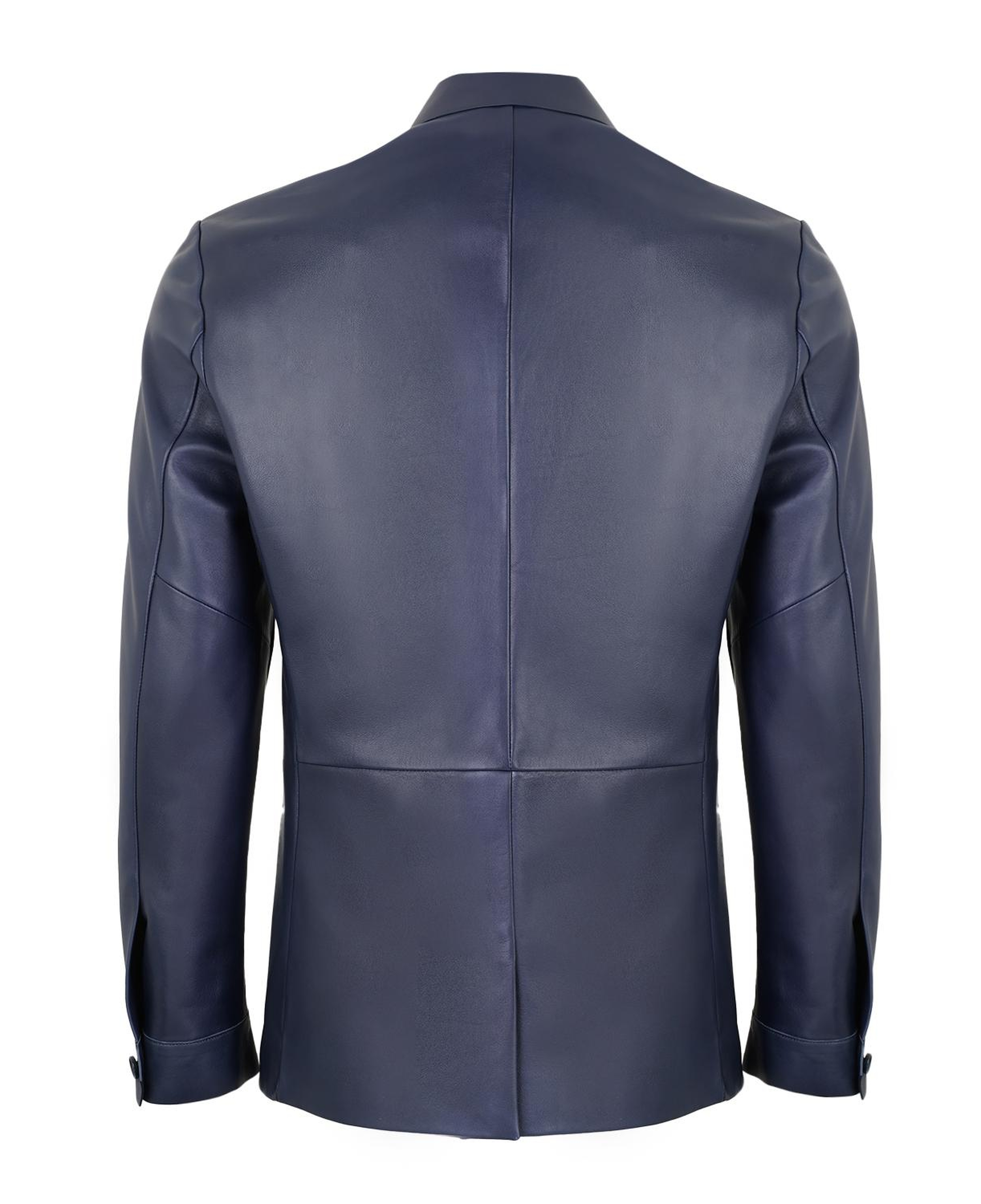 Auburn Mavi Erkek Deri Blazer Ceket