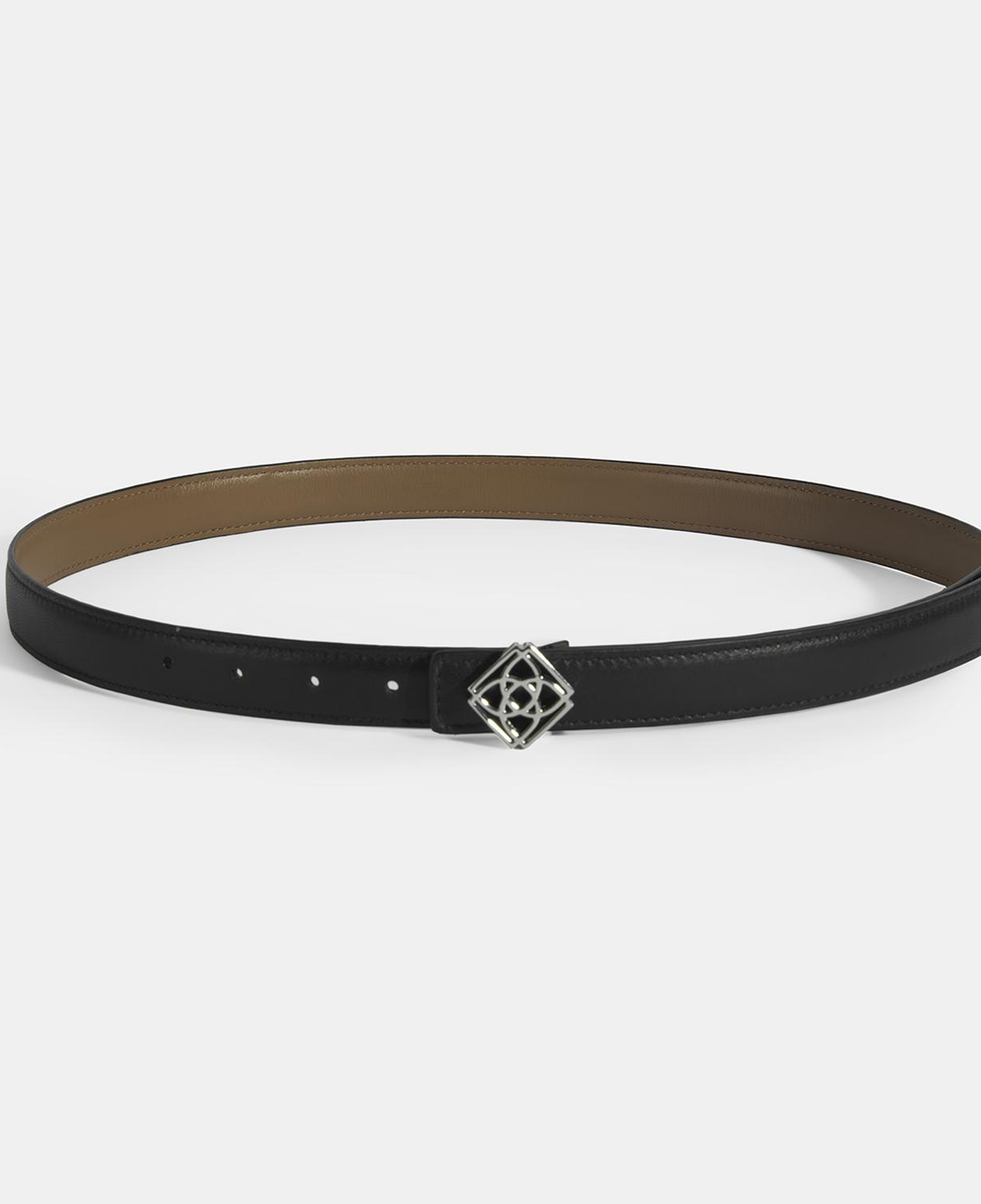 Kadın Siyah / Açık Kahve Çift Taraflı Deri Kemer