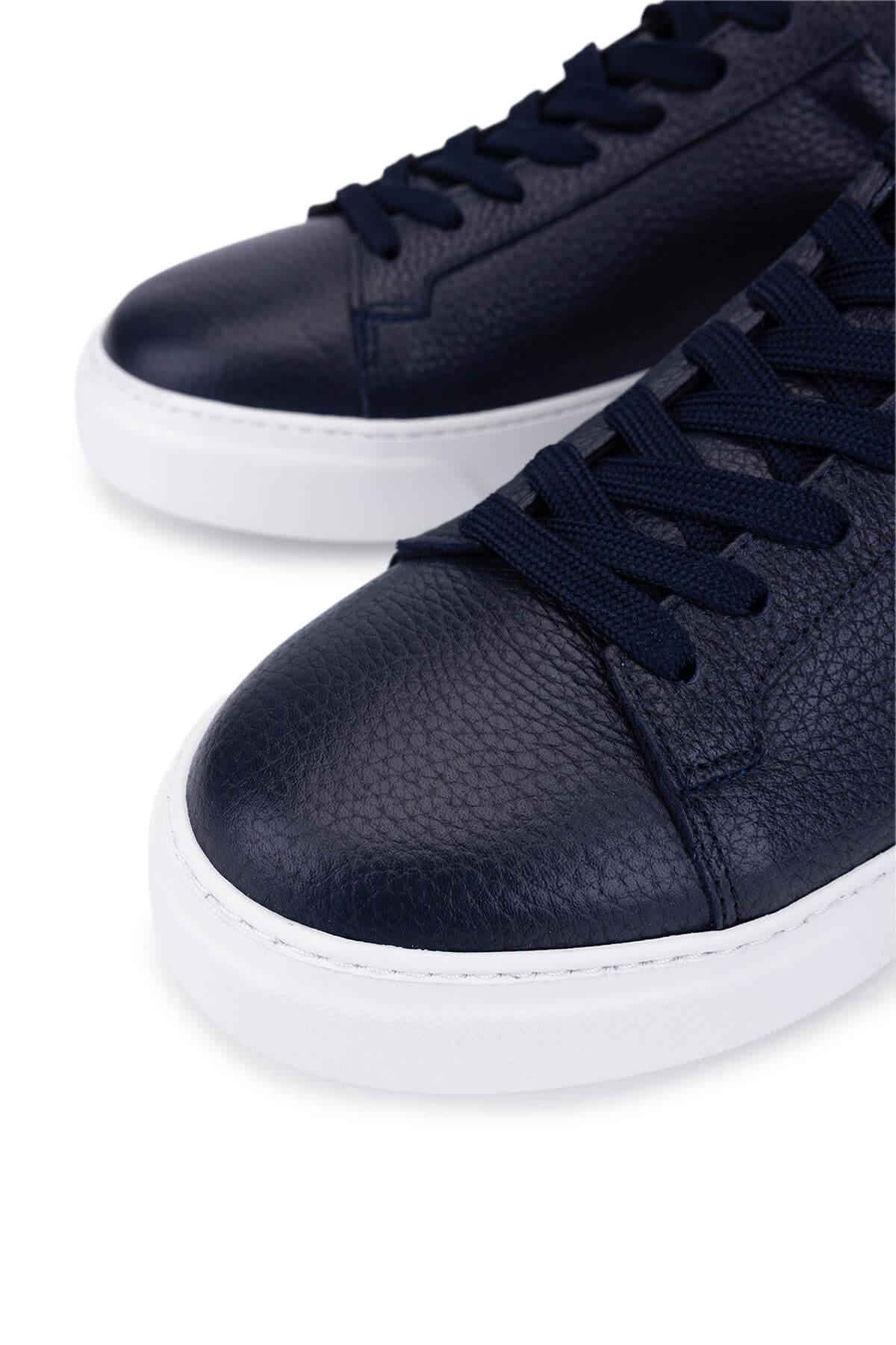 Tamer Tanca Erkek Hakiki Deri Lacivert Sneakers & Spor Ayakkabı