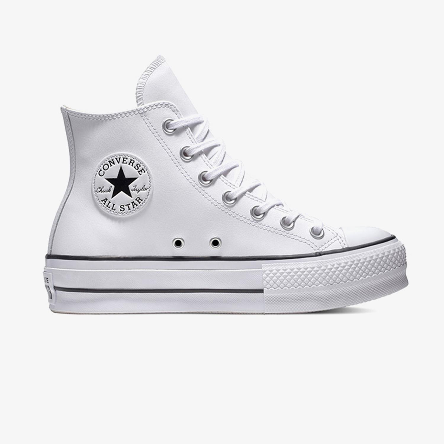 Converse Chuck Taylor All Star Lift Unisex Beyaz Deri Platform Sneaker