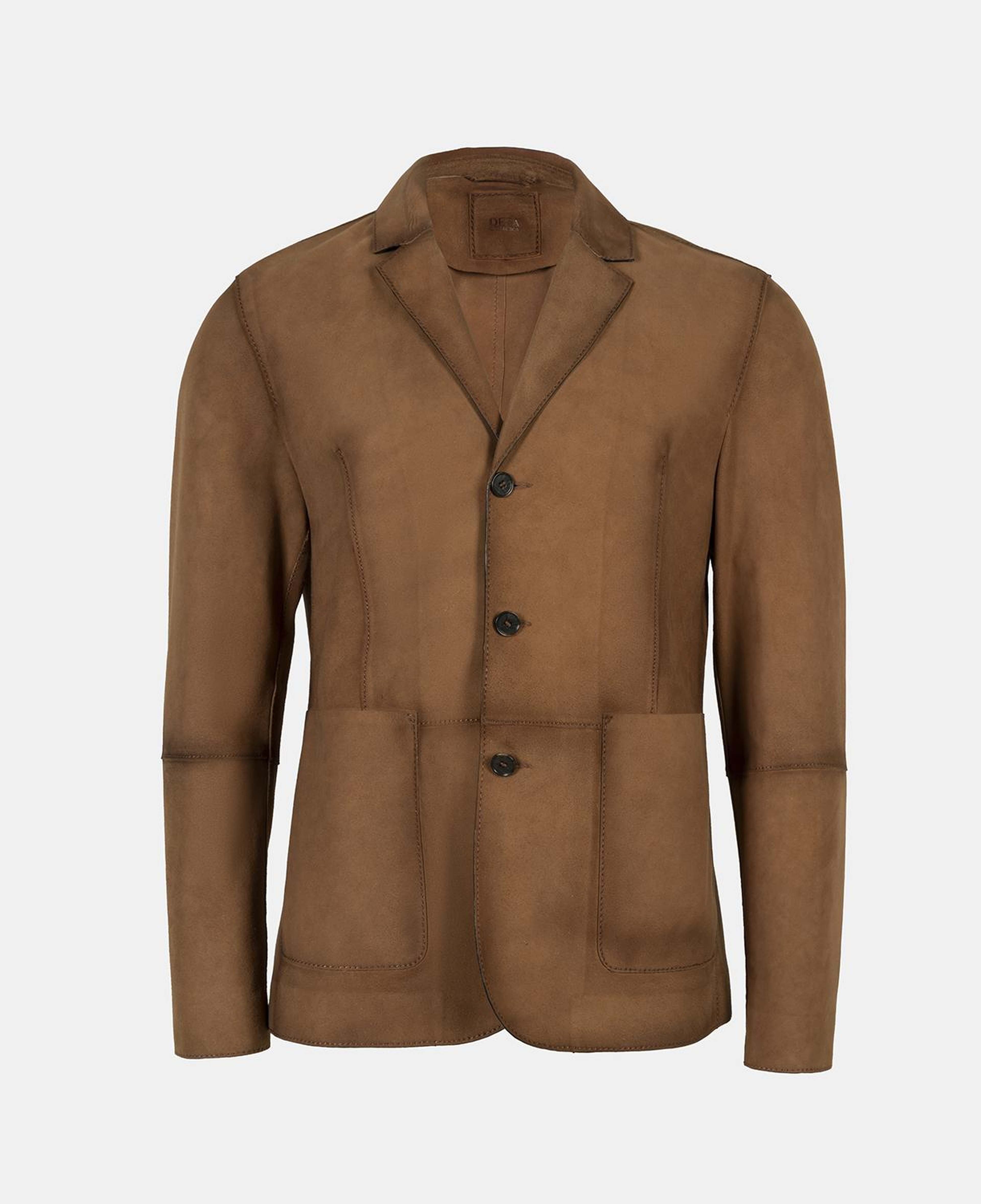 Erkek Taba Yakalı Süet Deri Blazer Ceket