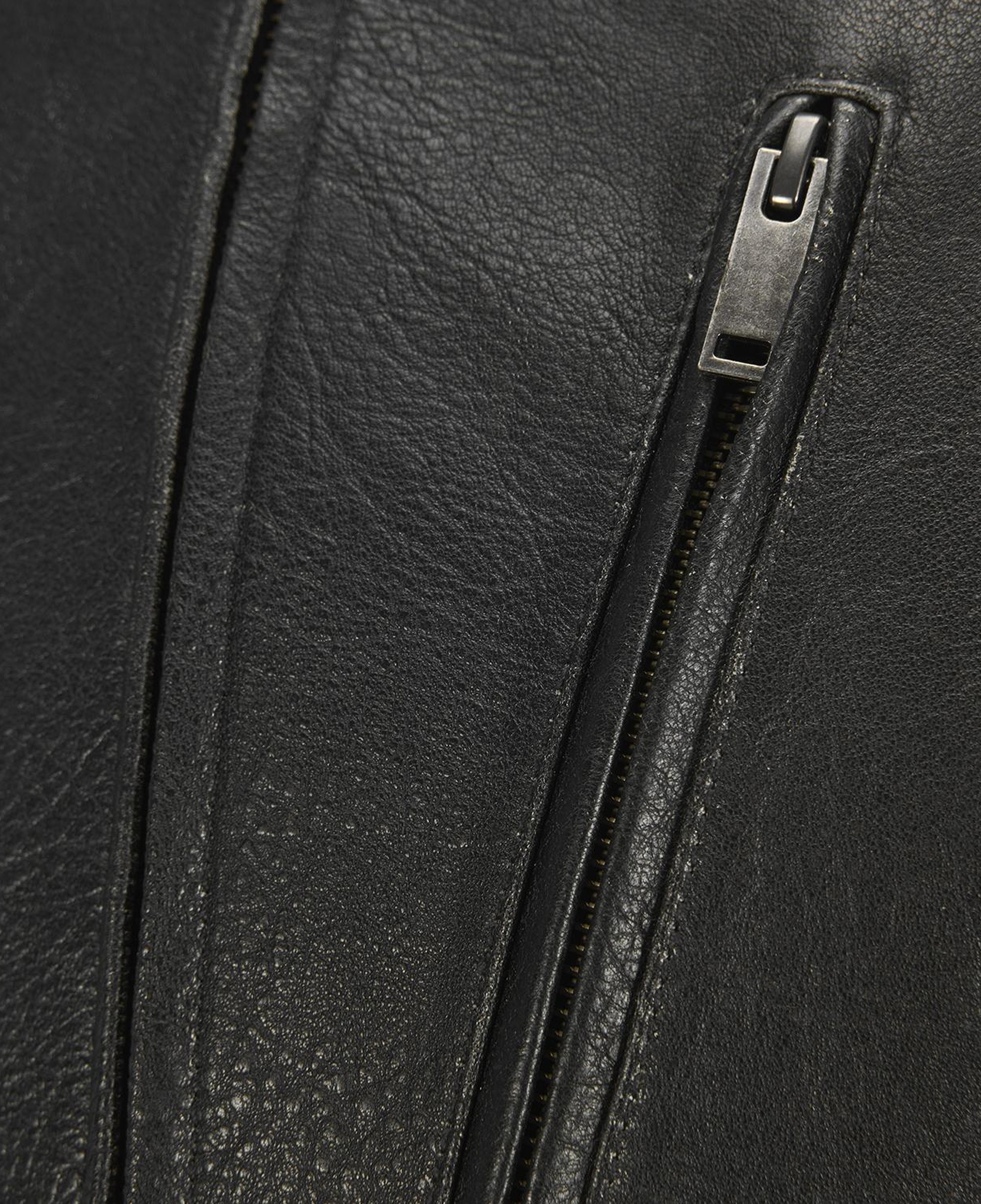 Erkek Siyah Eskitme Deri Mont