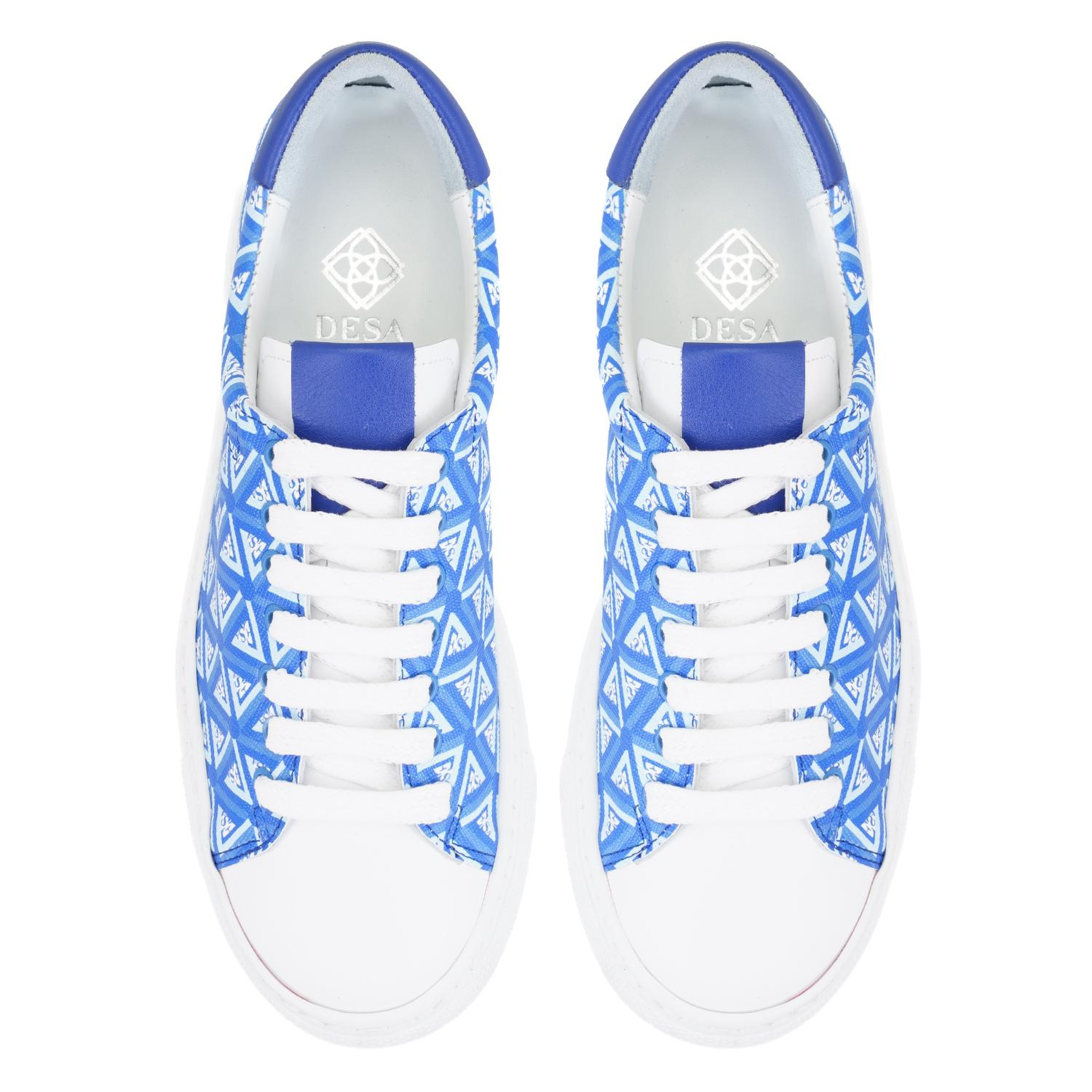 Kadın Mavi Monogram Spor Ayakkabı