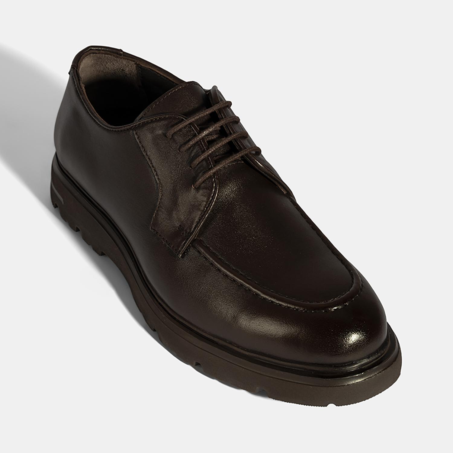 Erkek Kahve Deri Günlük Ayakkabı