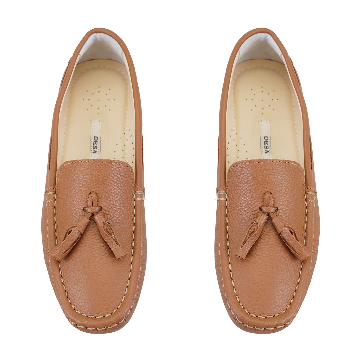 Kadın Taba Deri Loafer