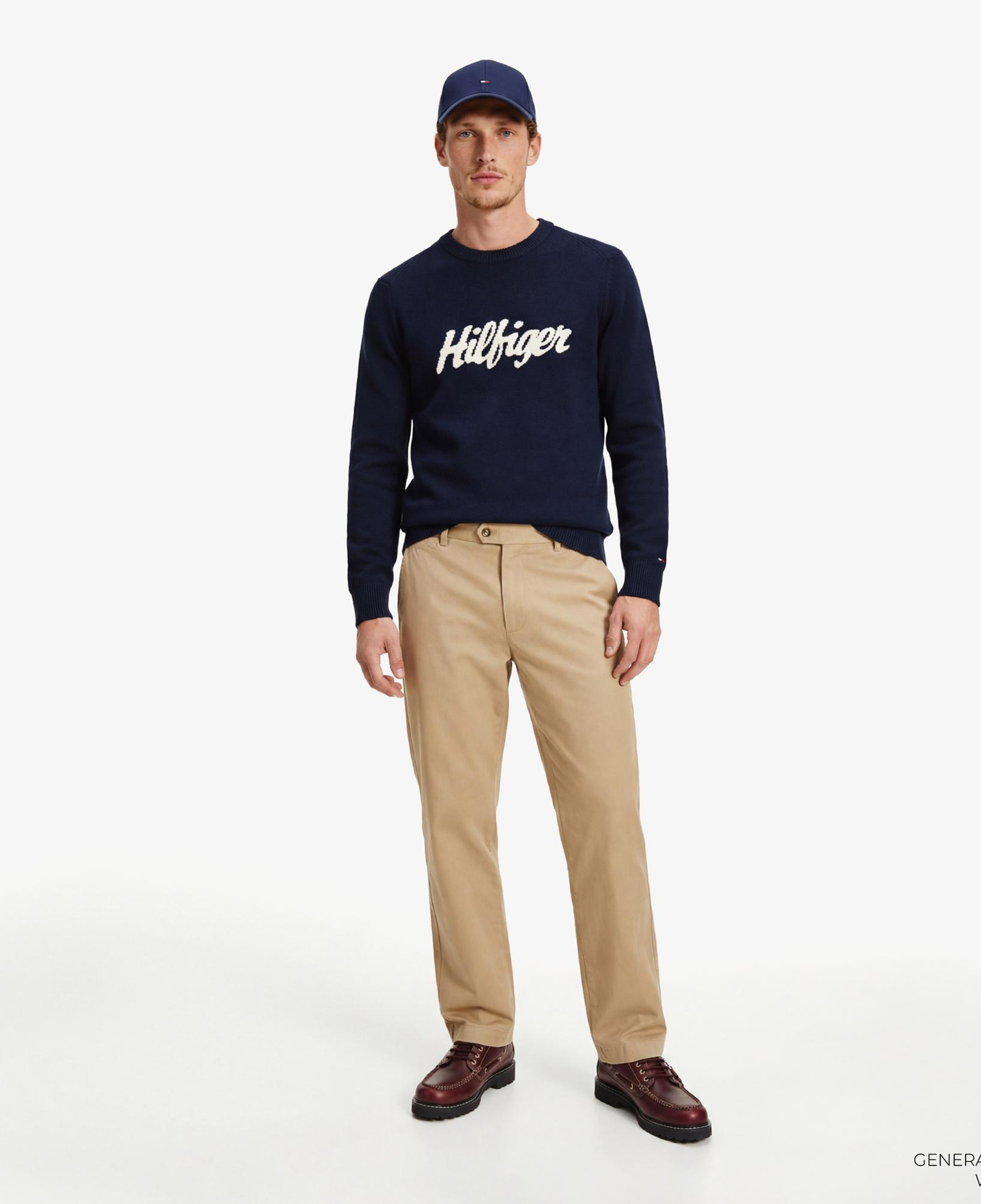 Tommy Hilfiger Seasonal Graphic Erkek Lacivert Triko