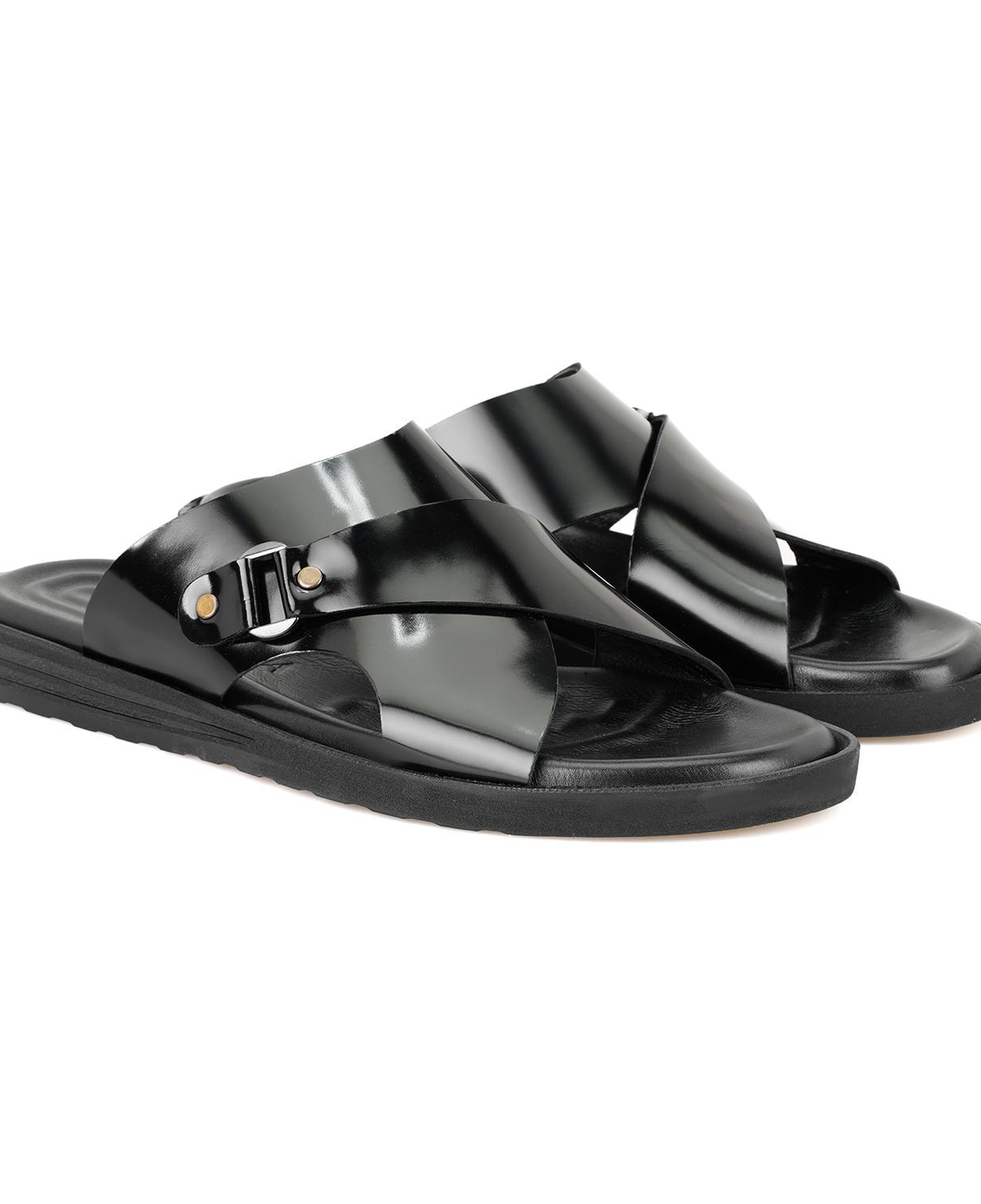 James Siyah Erkek Deri Terlik