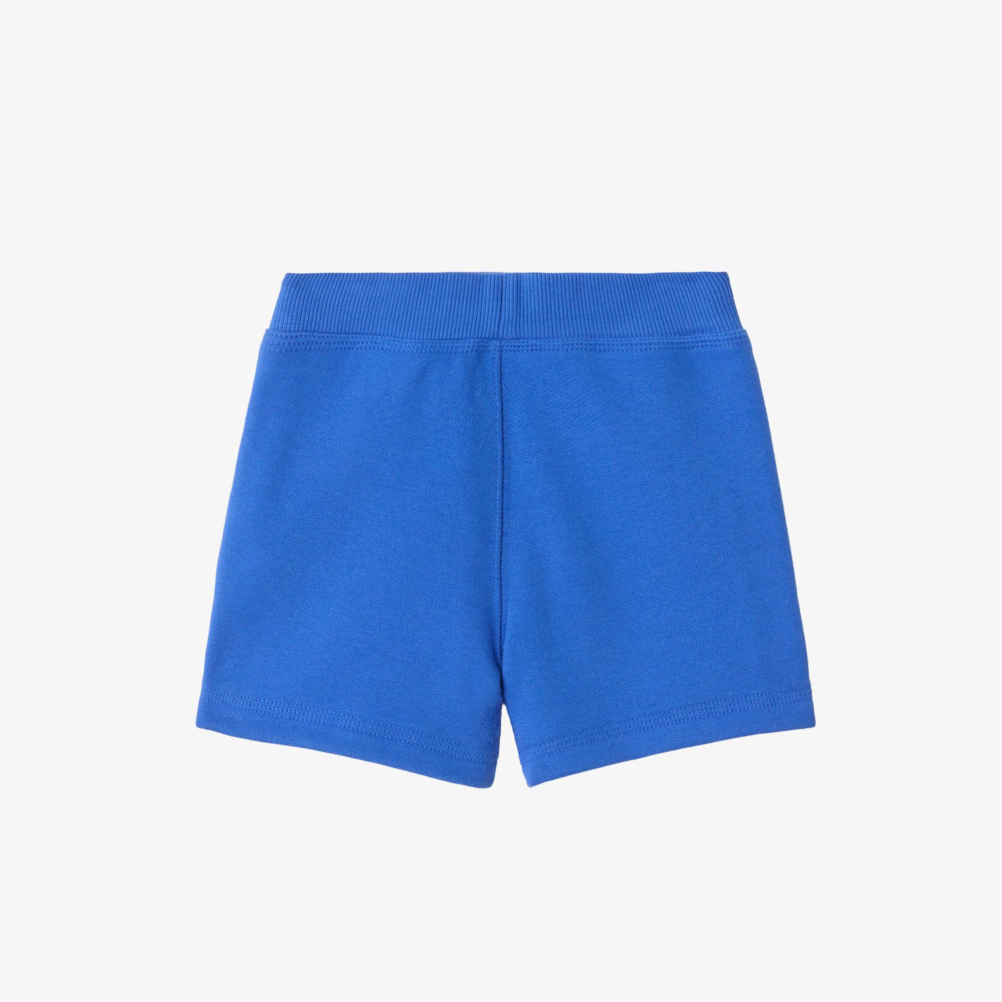 Burberry Check Trim Cotton Çocuk Mavi Şort