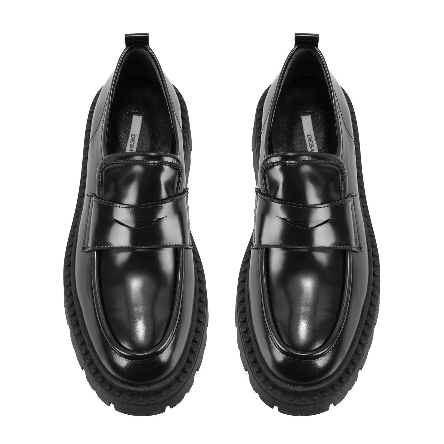 Kadın Siyah Deri Loafer