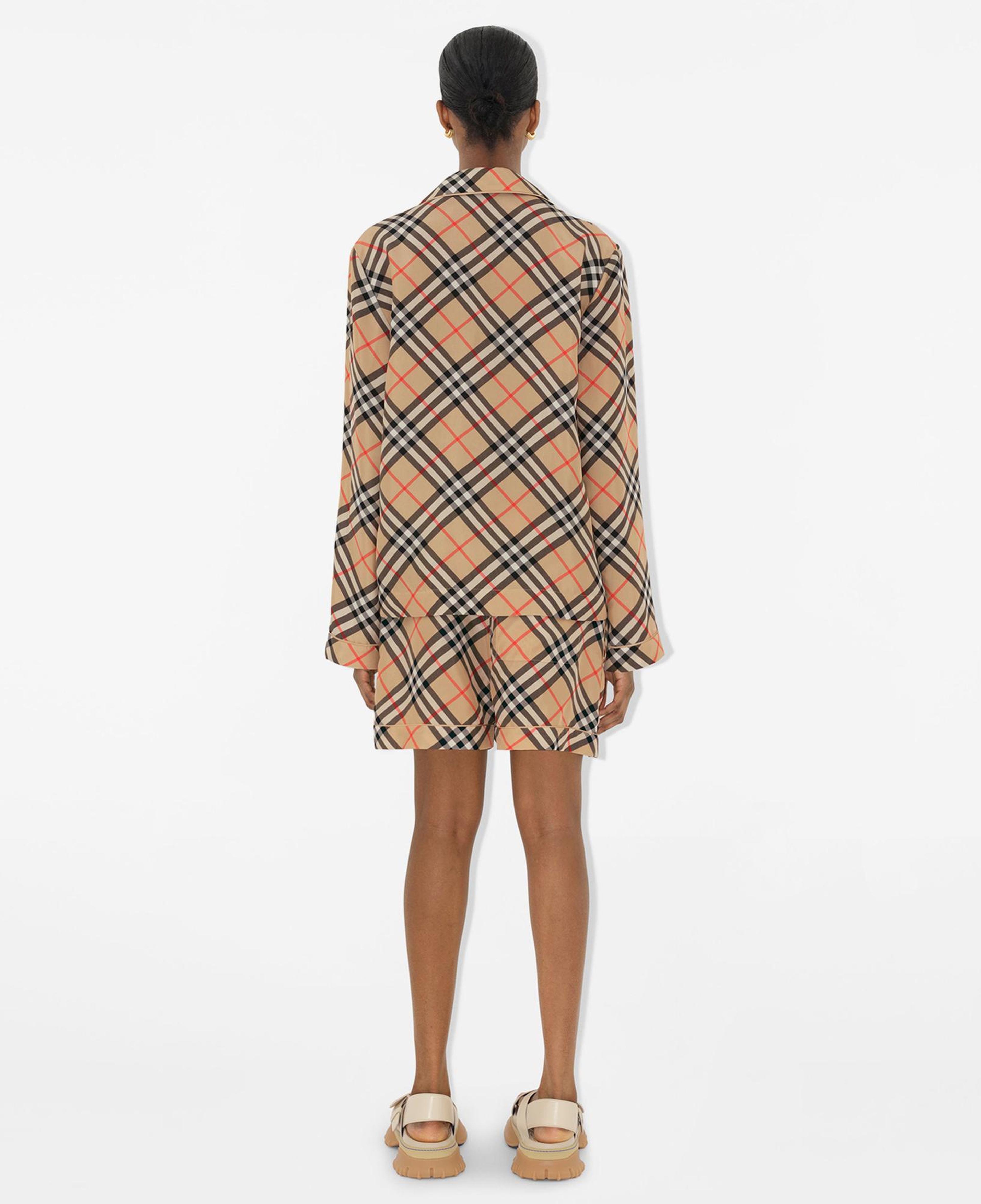 Burberry Check İpek Kadın Bej Gömlek