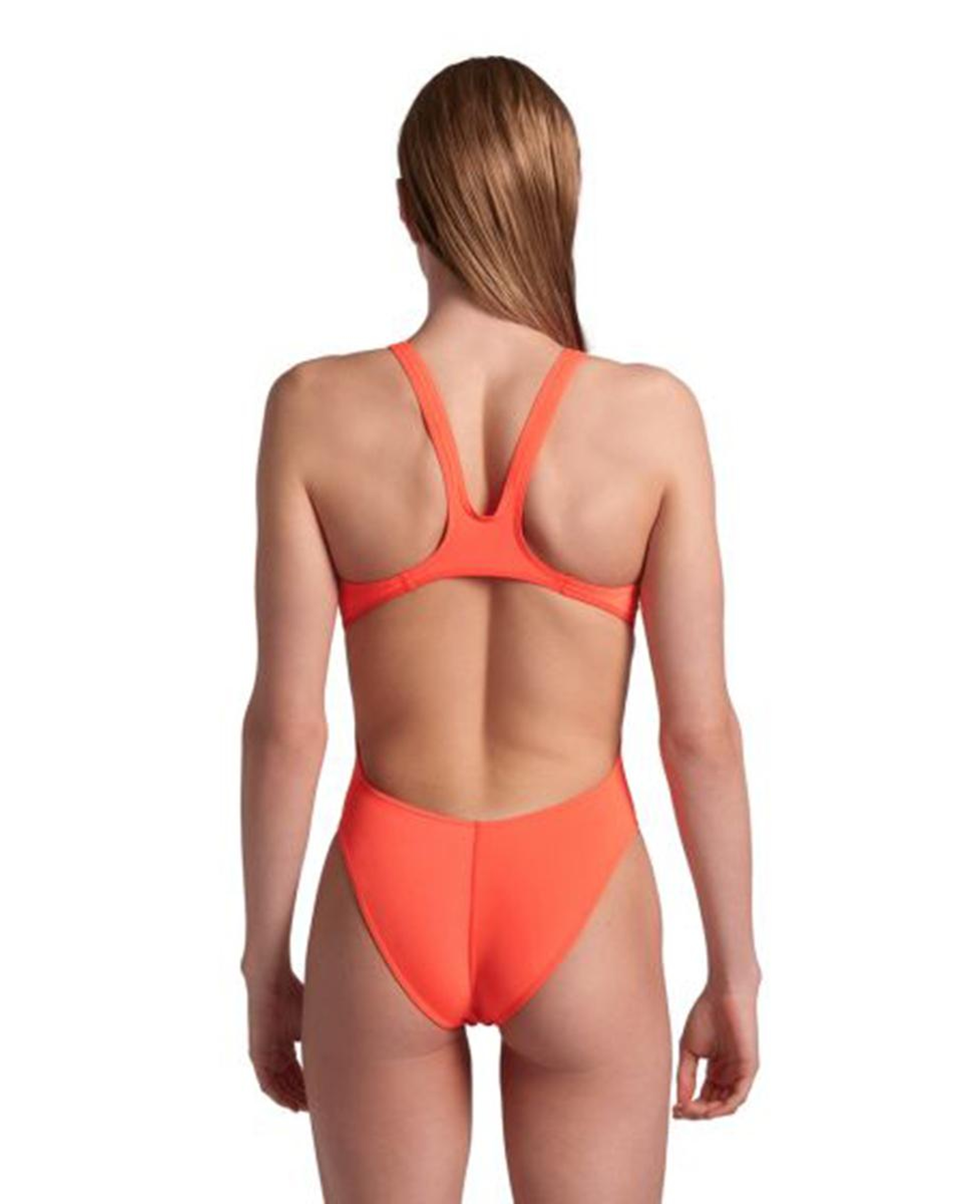 Team Swimsuit Swim Tech Solid Kadın Turuncu Yüzücü Mayosu 004763300
