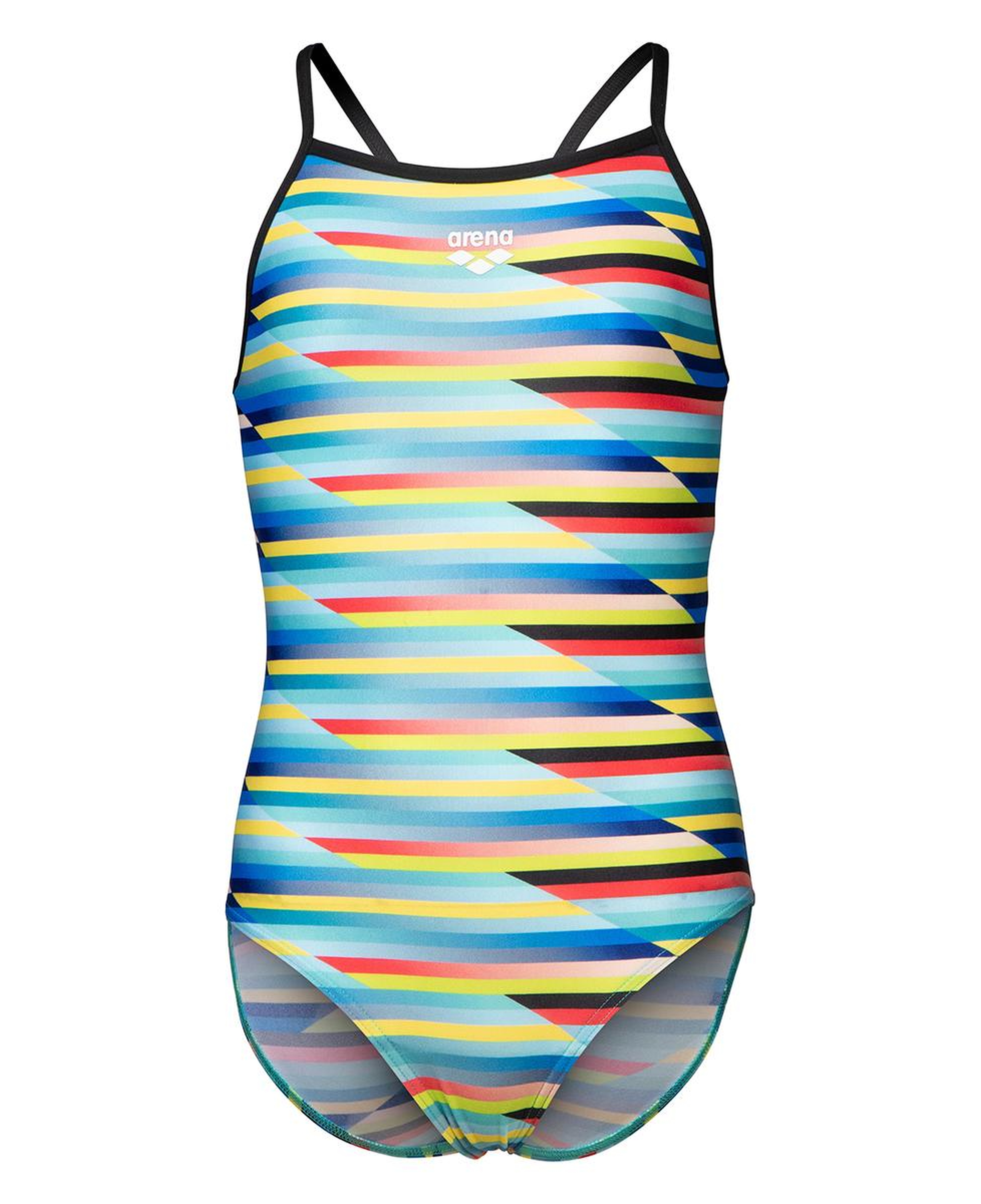 Racing Stripe Swimsuit Lightdrop Back Çocuk Çok Renkli Yüzücü Mayosu 009006550