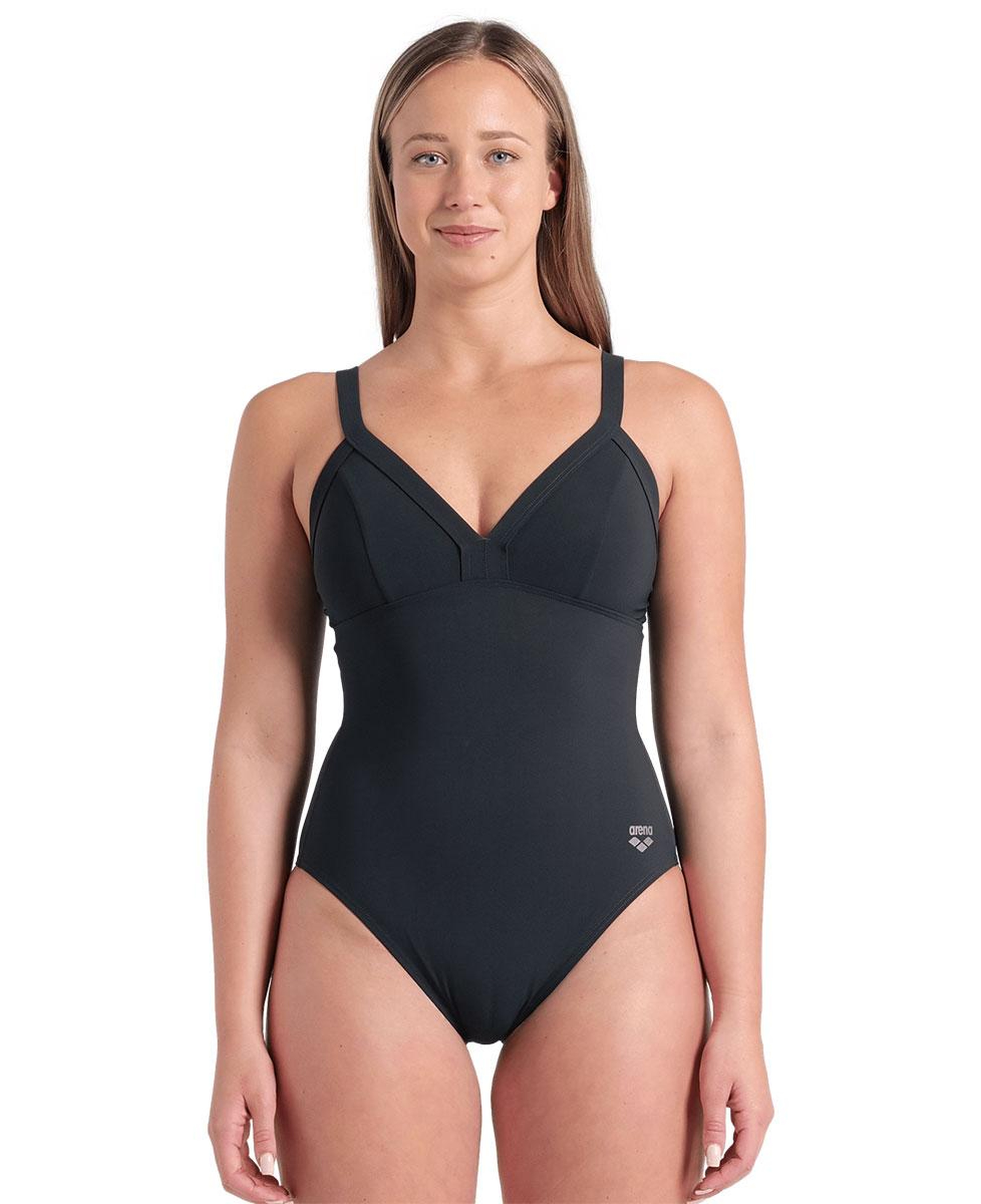 Lara Soft Curve Back Kadın Siyah Yüzücü Mayosu 008119550