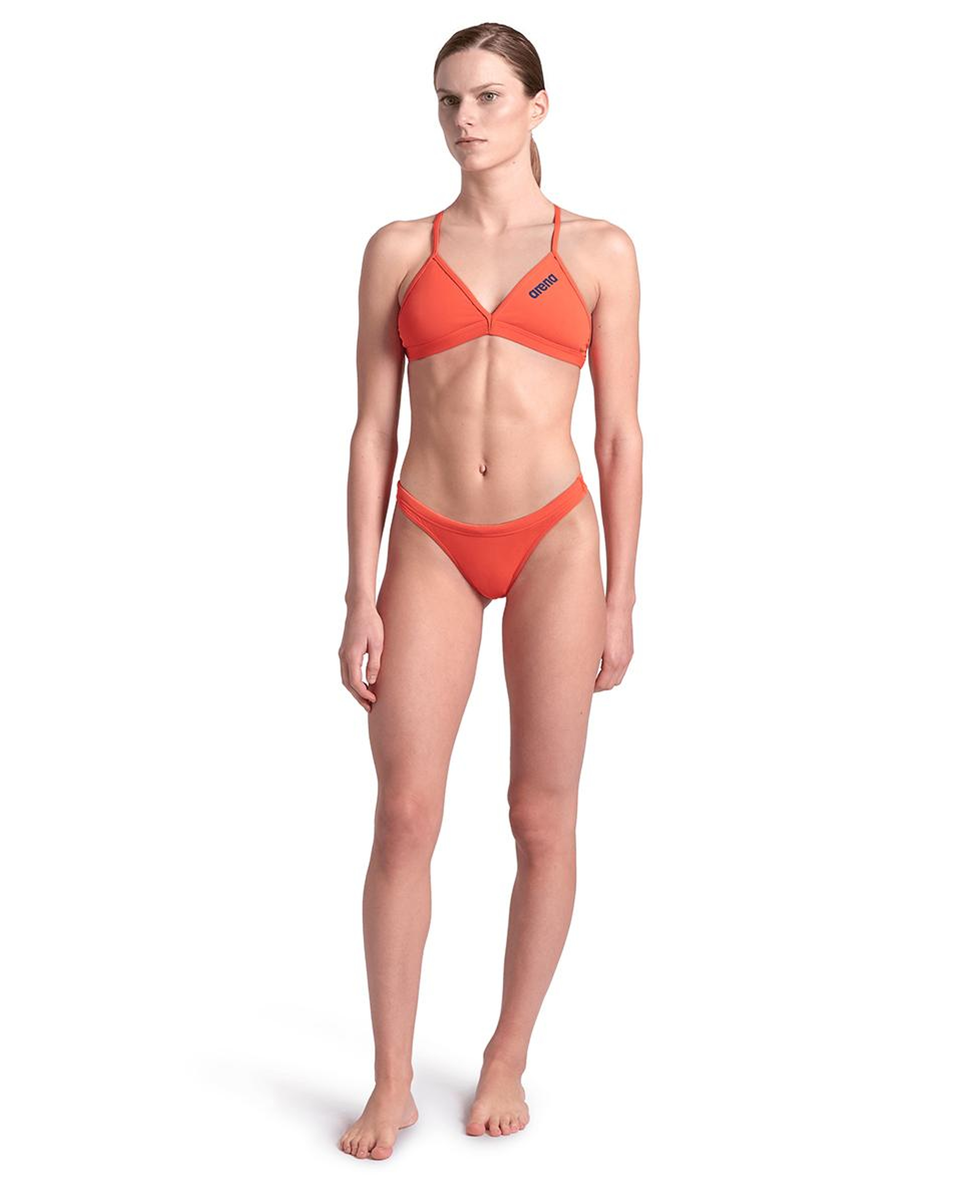 Team Swim Top Tie Back Solid Kadın Pembe Yüzücü Bikini Üstü 004768300