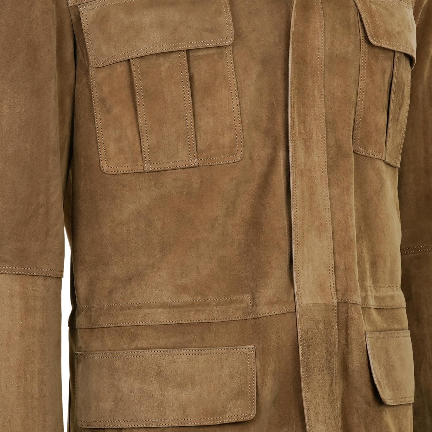 Alvise Kahve Erkek Süet Deri Ceket