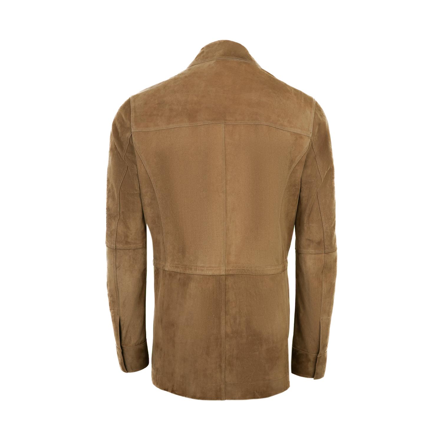 Alvise Kahve Erkek Süet Deri Ceket