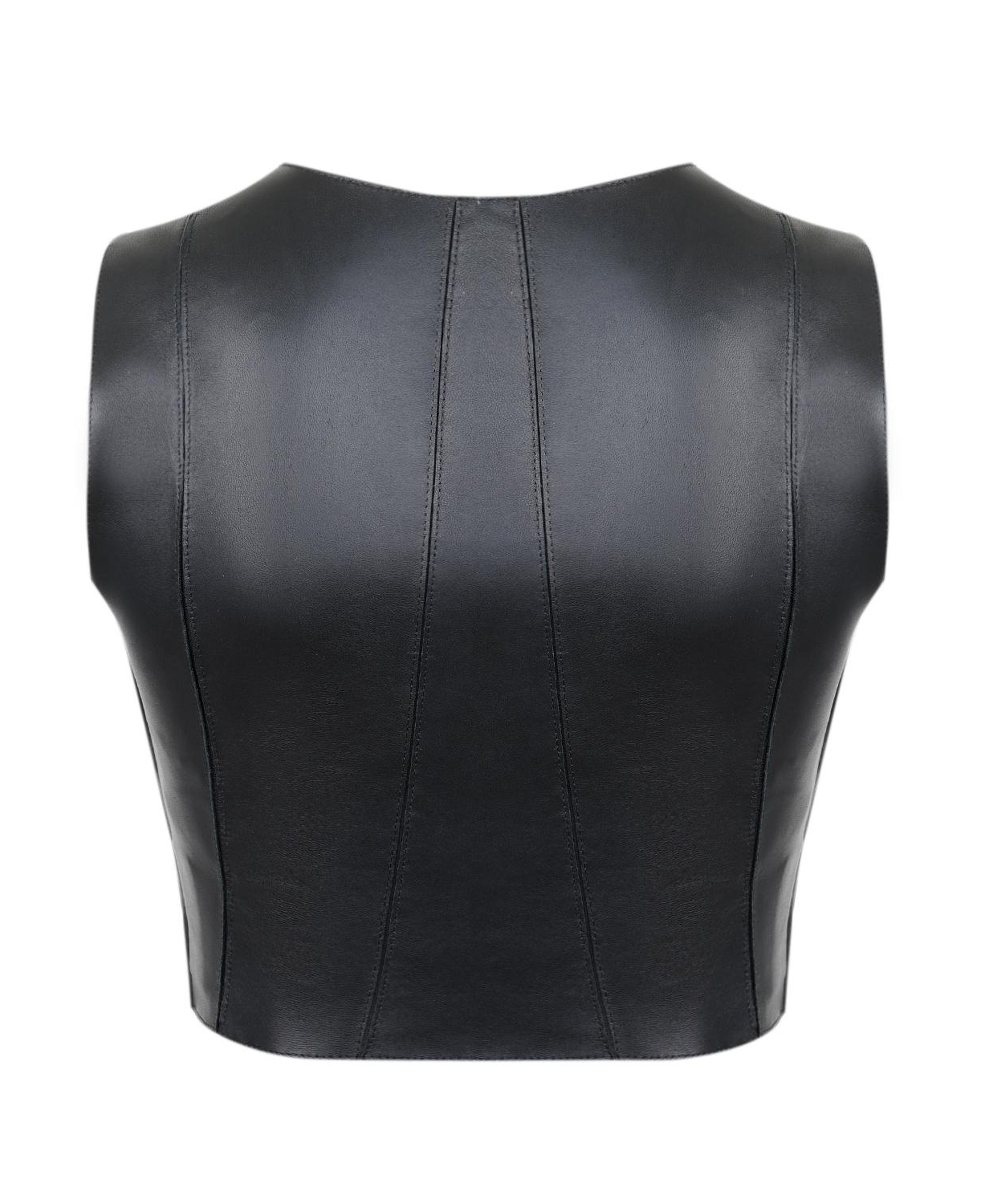 Lissandra Siyah Kadın Deri Büstiyer
