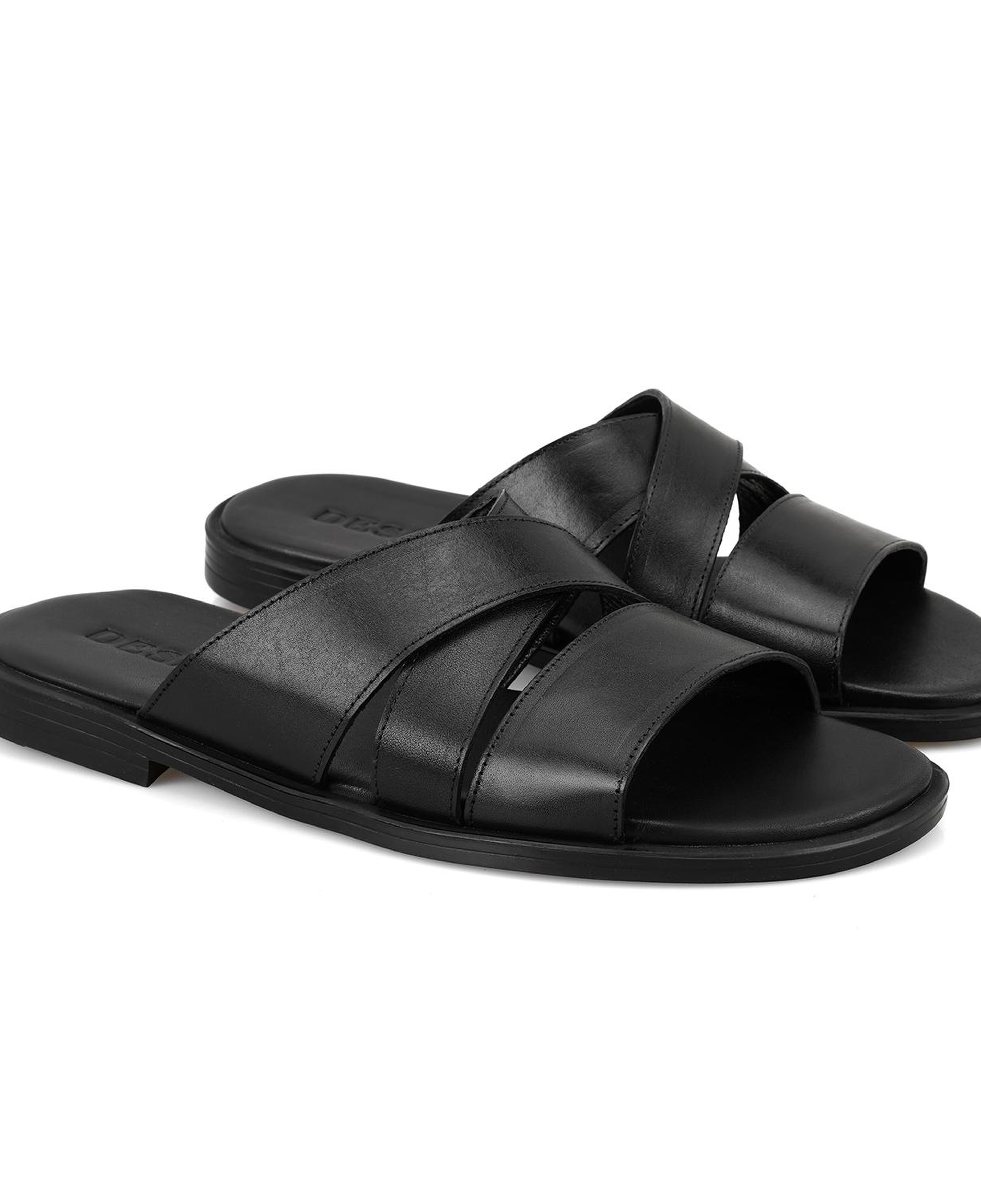 Antonie Siyah Erkek Deri Terlik