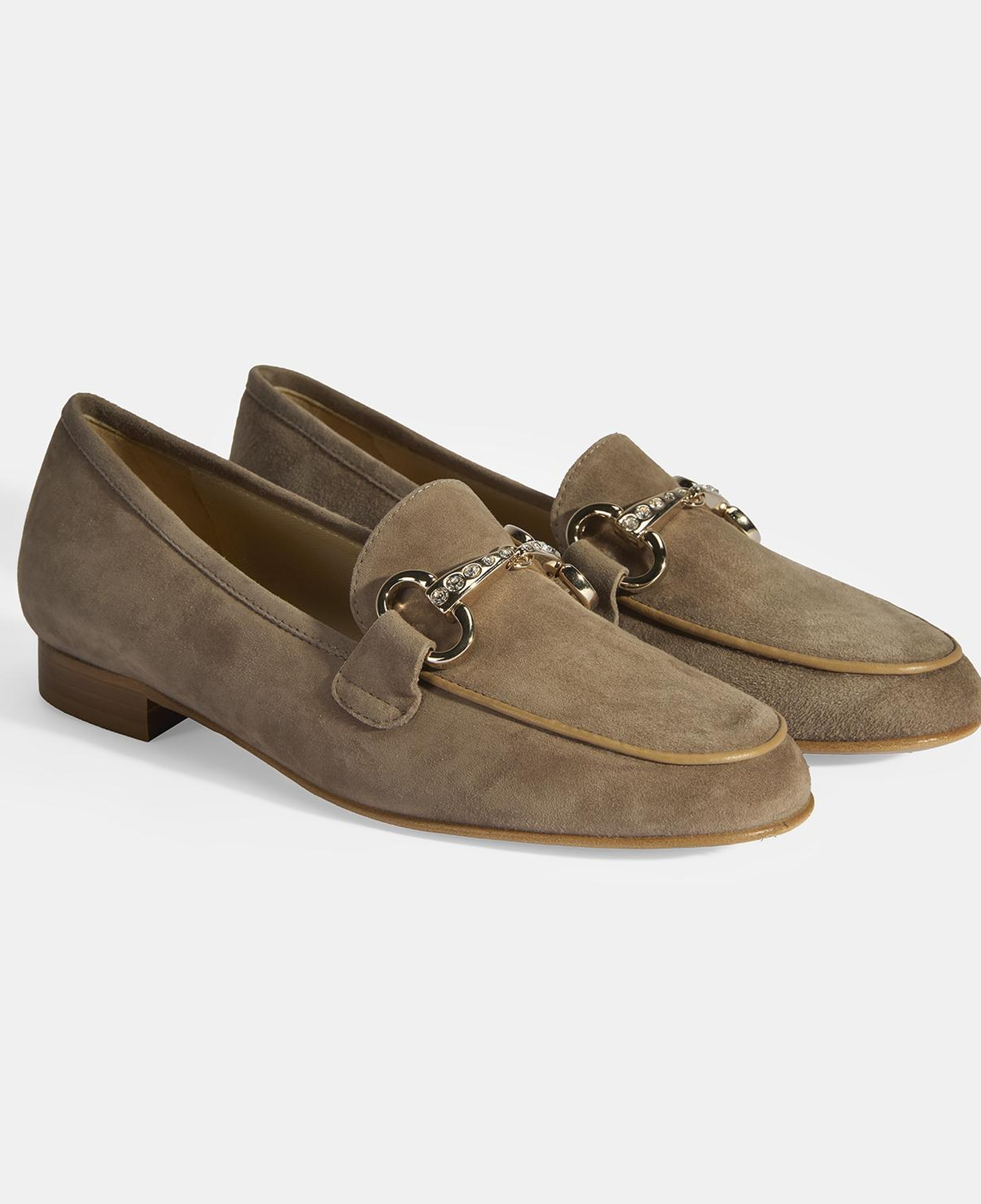 Luca Grossi Kadın Vizon Toka Aksesuarlı Süet Loafer