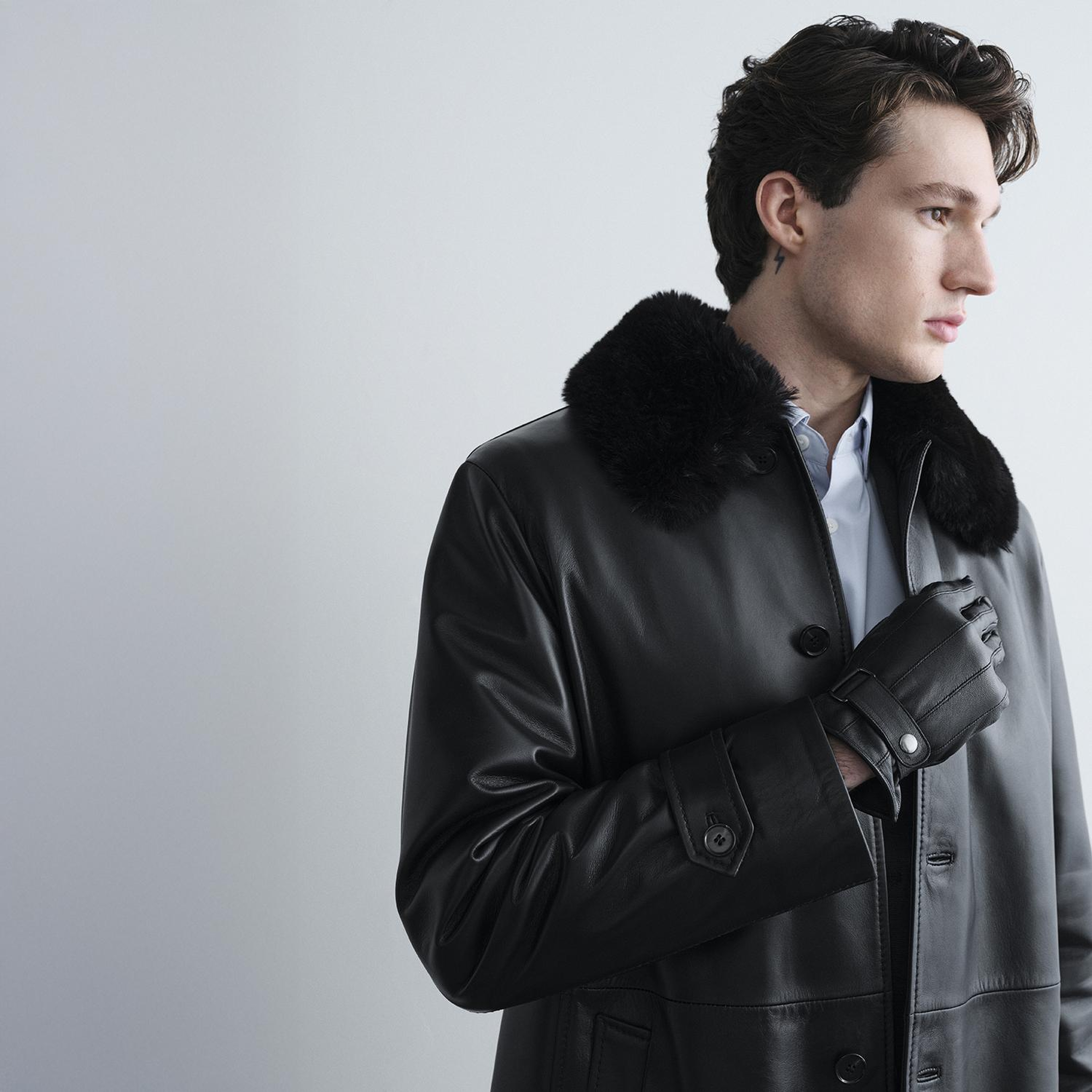 DESA Siyah Tokalı Erkek Deri Eldiven