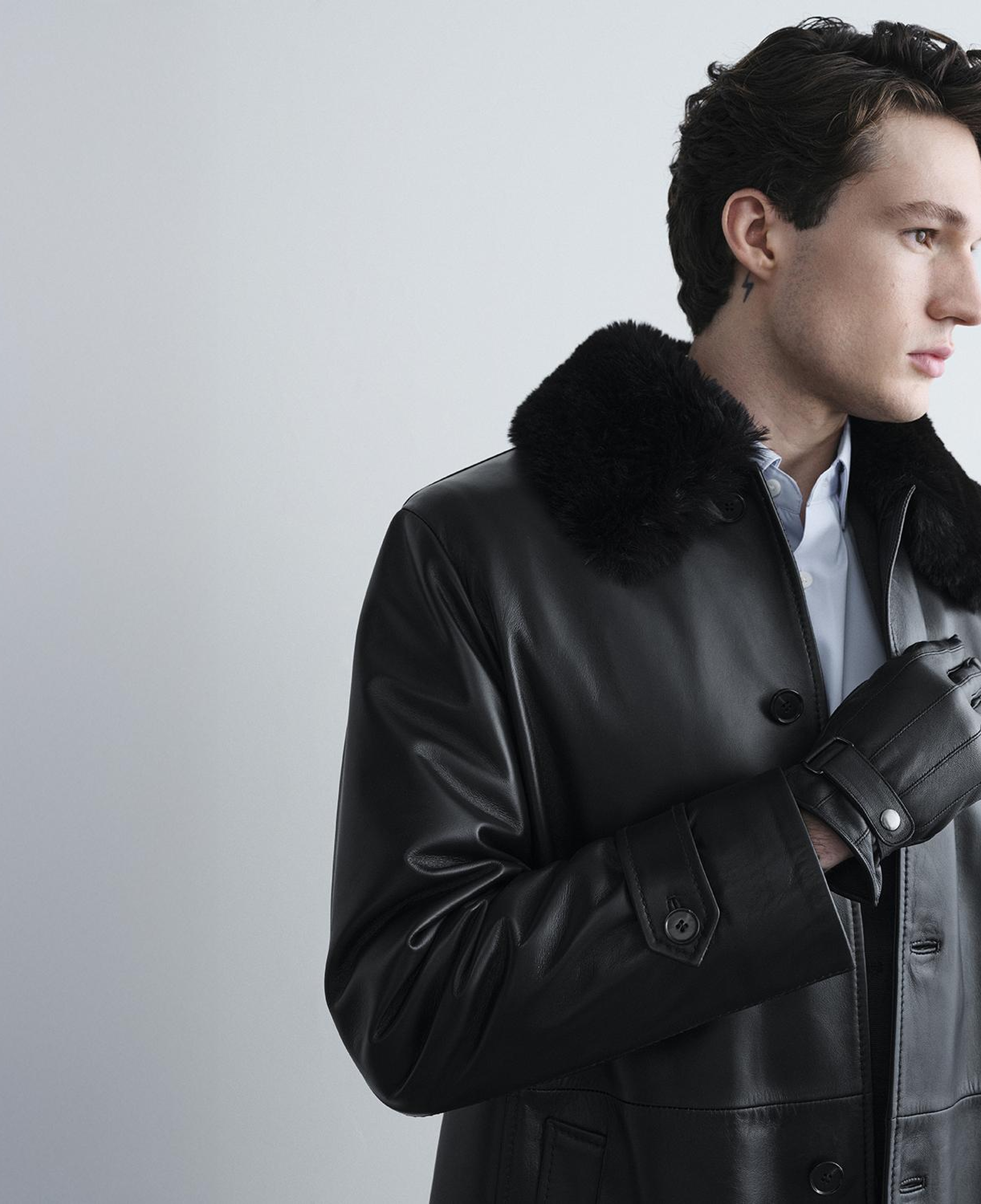 DESA Siyah Tokalı Erkek Deri Eldiven