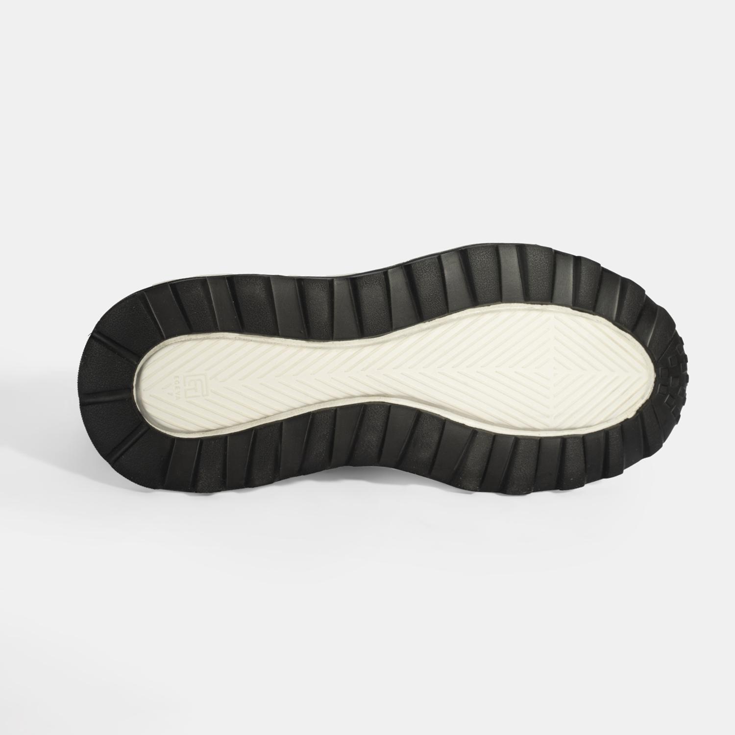 Erkek Siyah Bağcıklı Deri Spor Ayakkabı