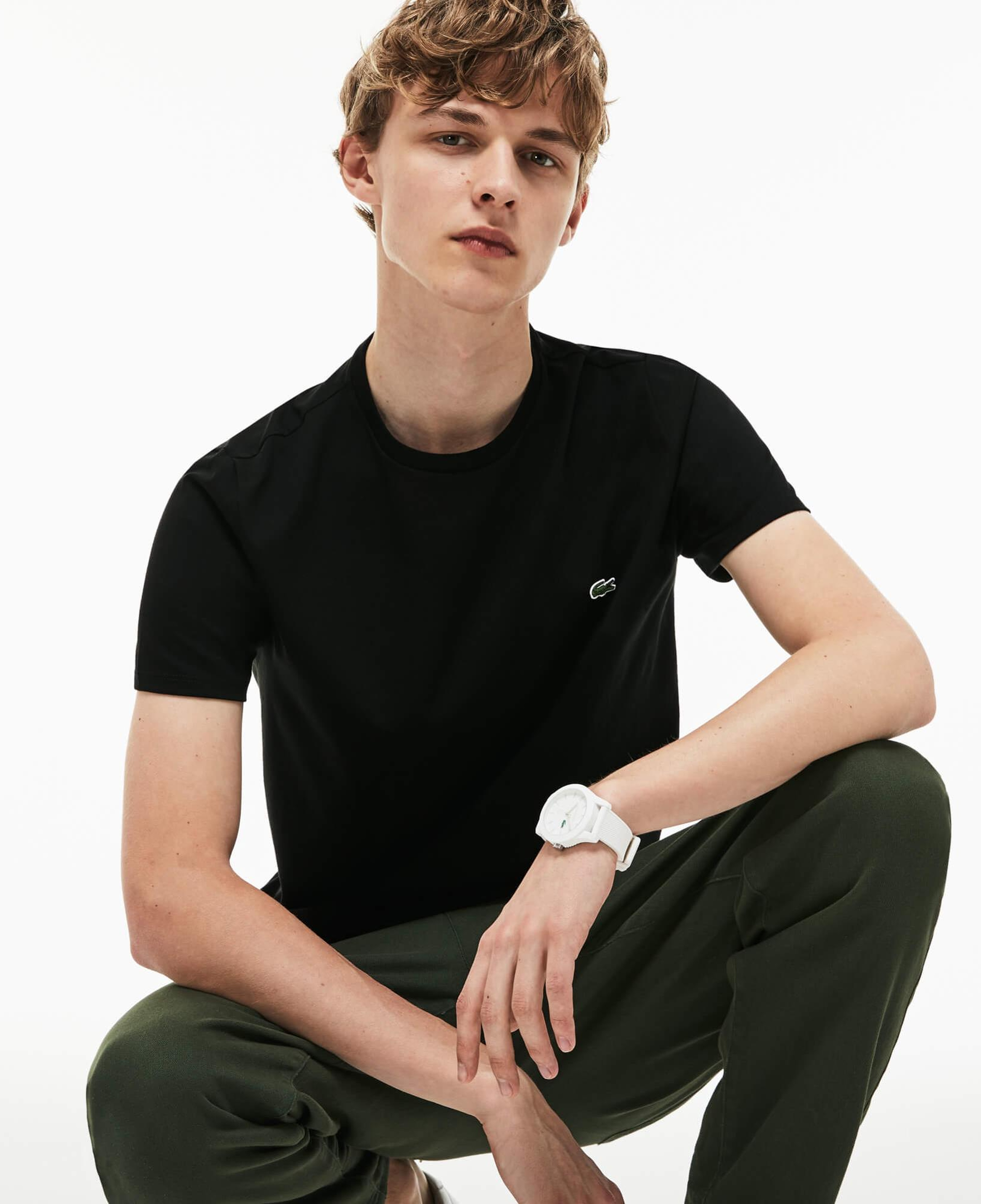 Lacoste Erkek Regular Fit Bisiklet Yaka Siyah T-Shirt