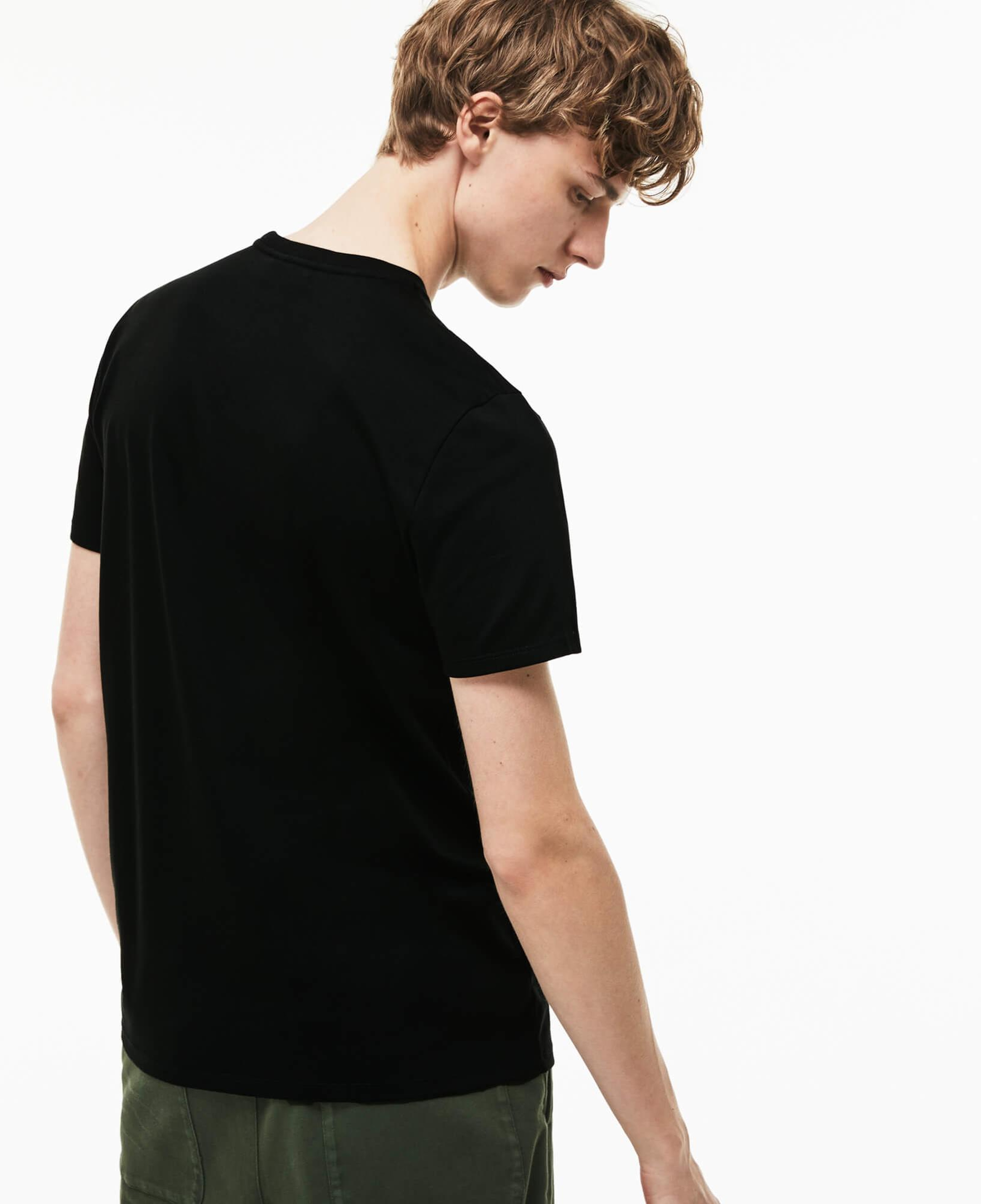 Lacoste Erkek Regular Fit Bisiklet Yaka Siyah T-Shirt