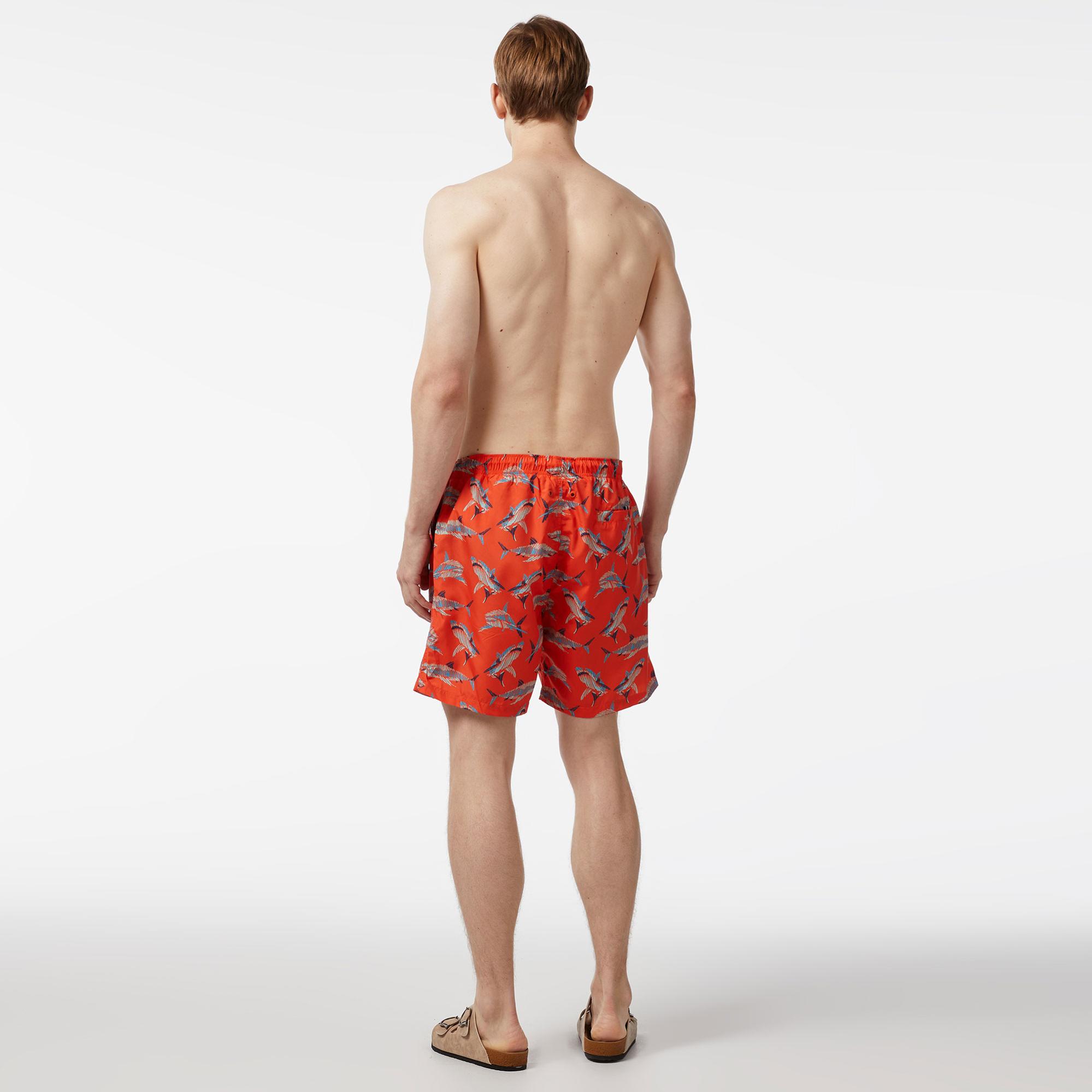 Nautica Erkek Turuncu Standart Fit Deniz Şortu