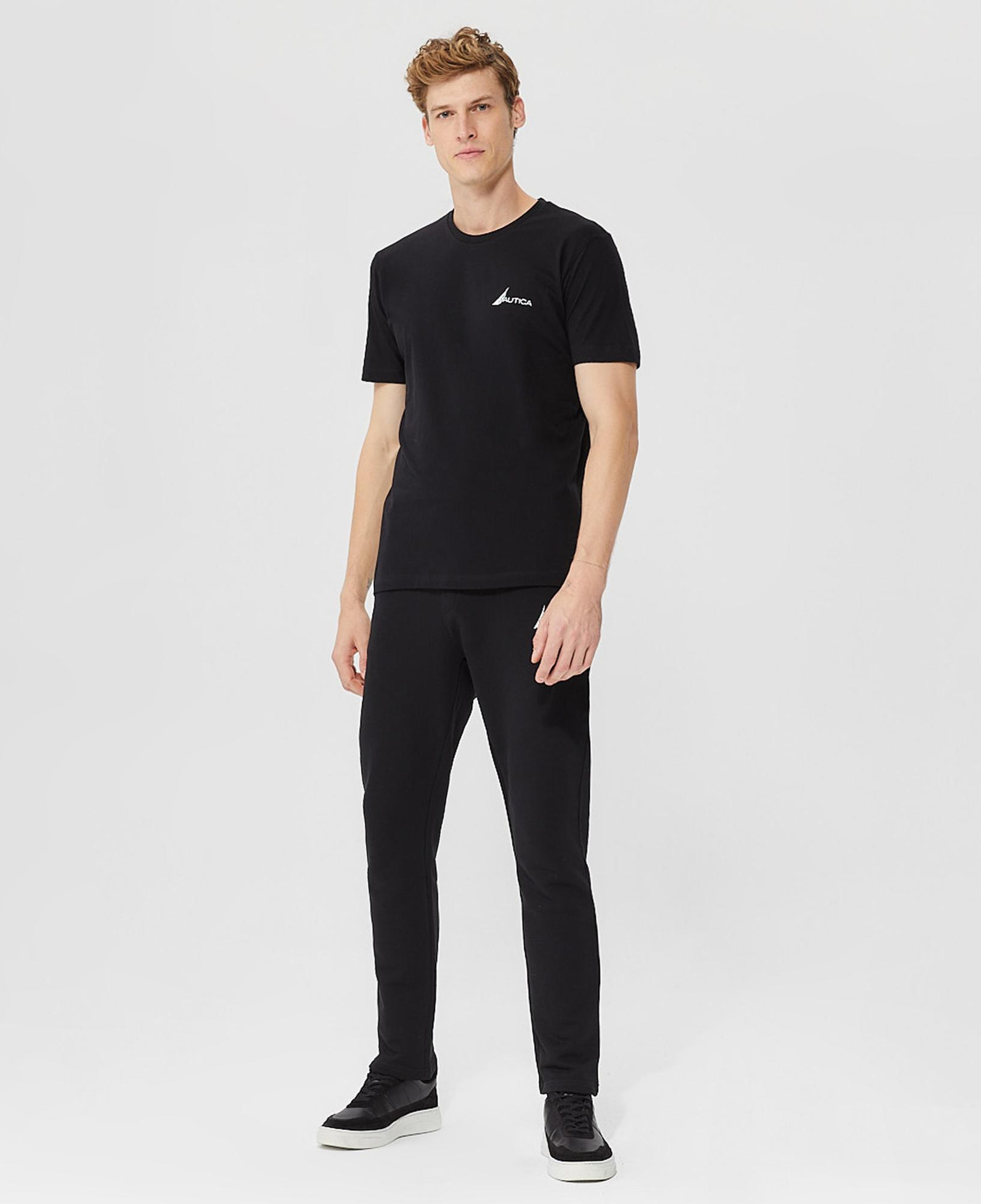 Nautica Erkek Siyah Standart Fit T-Shirt