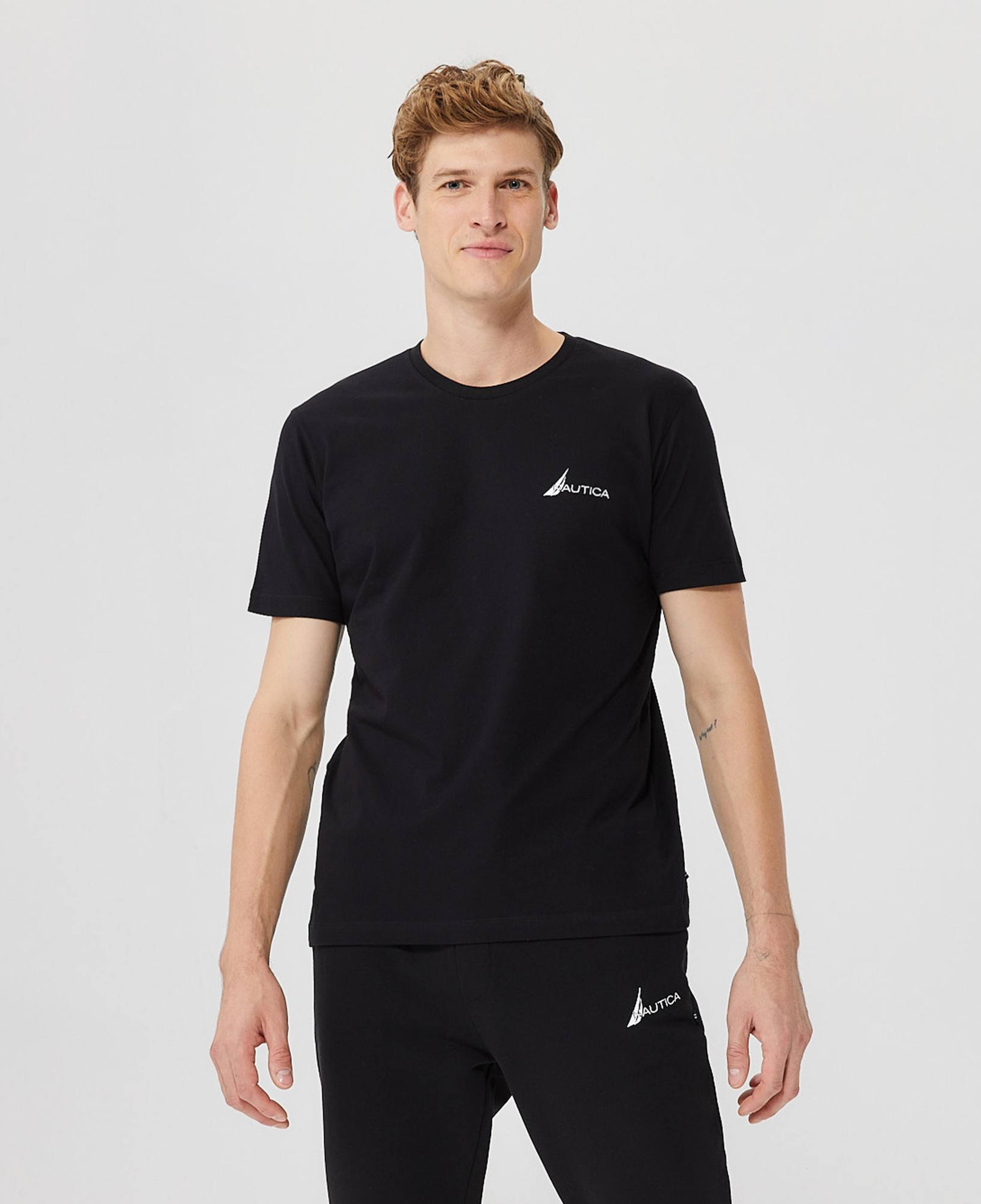 Nautica Erkek Siyah Standart Fit T-Shirt