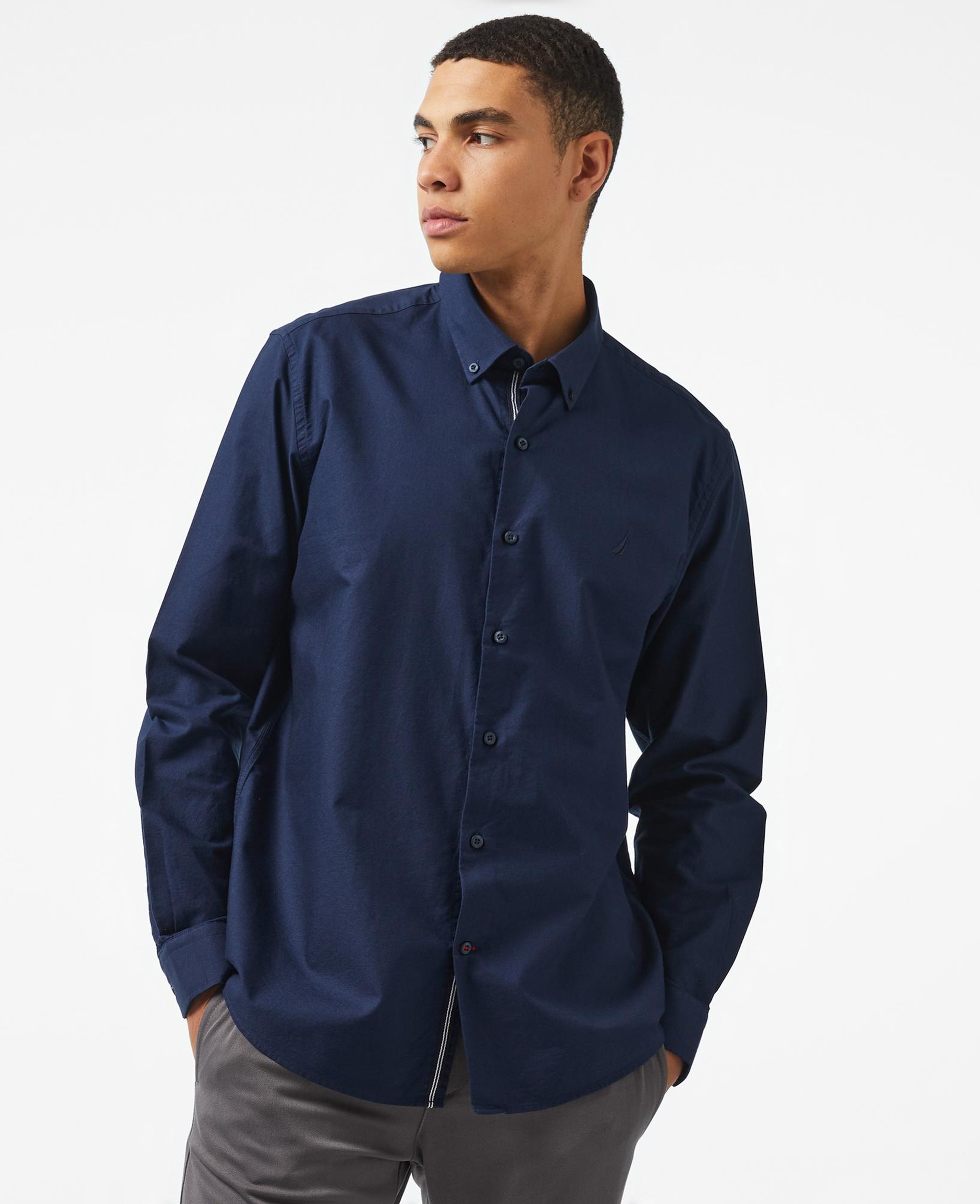 Nautica Erkek Lacivert Classic Fit Gömlek